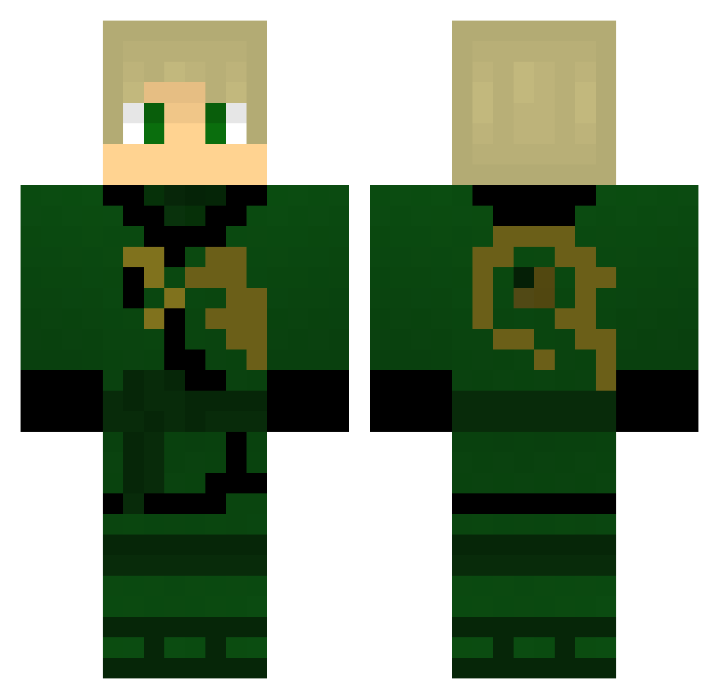 Juulepetuul Minecraft skin, front and back view