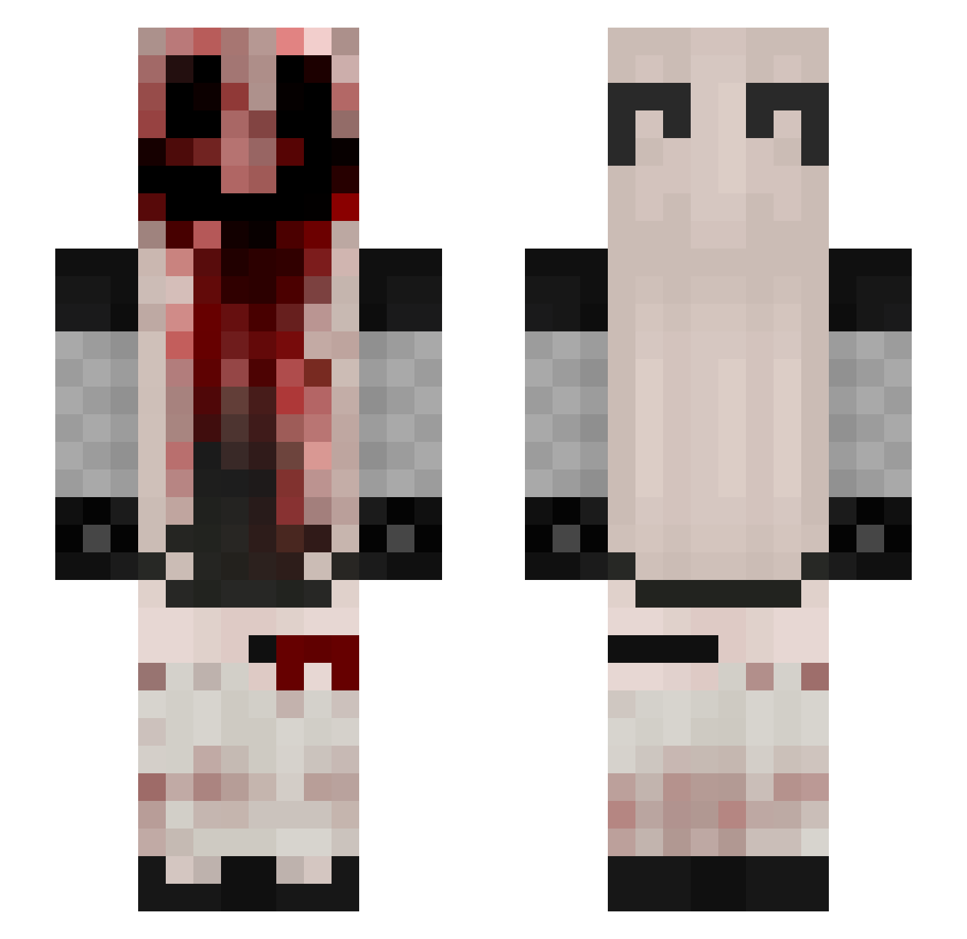 neuron1x Minecraft skin, front and back view