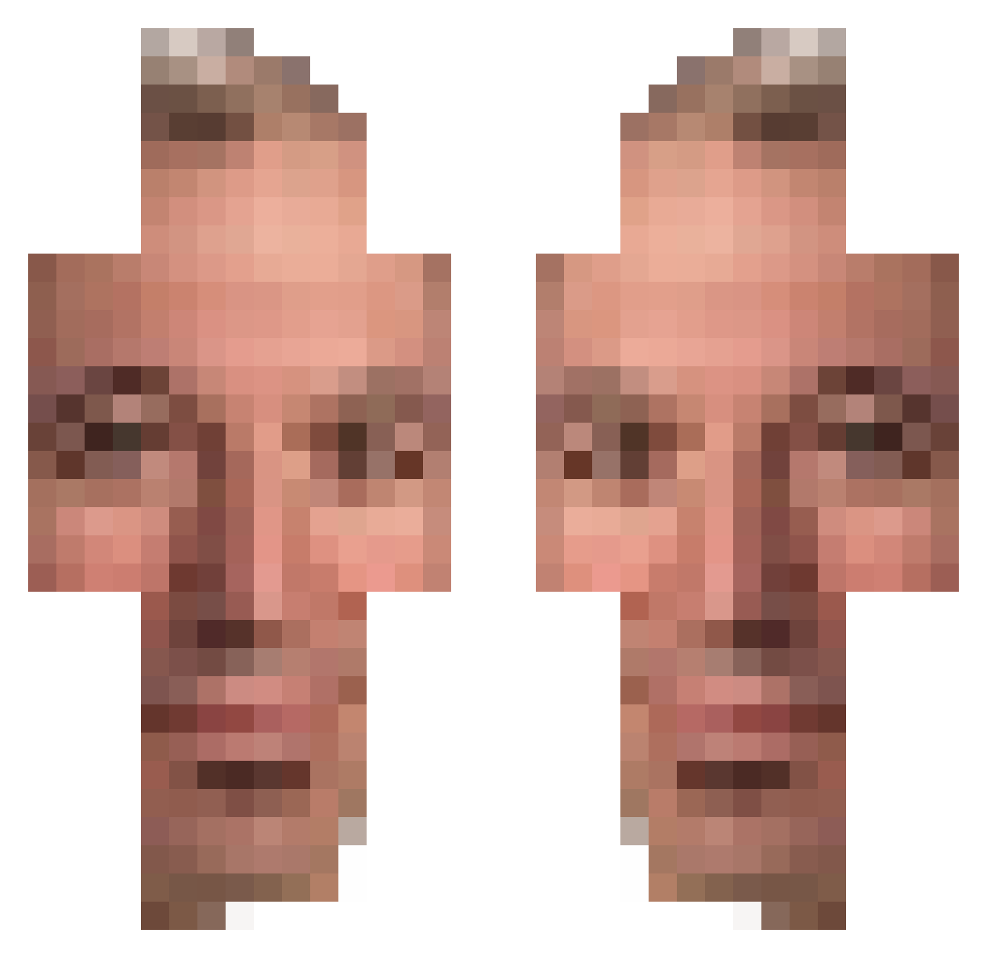 X3NN3X Minecraft skin, front and back view