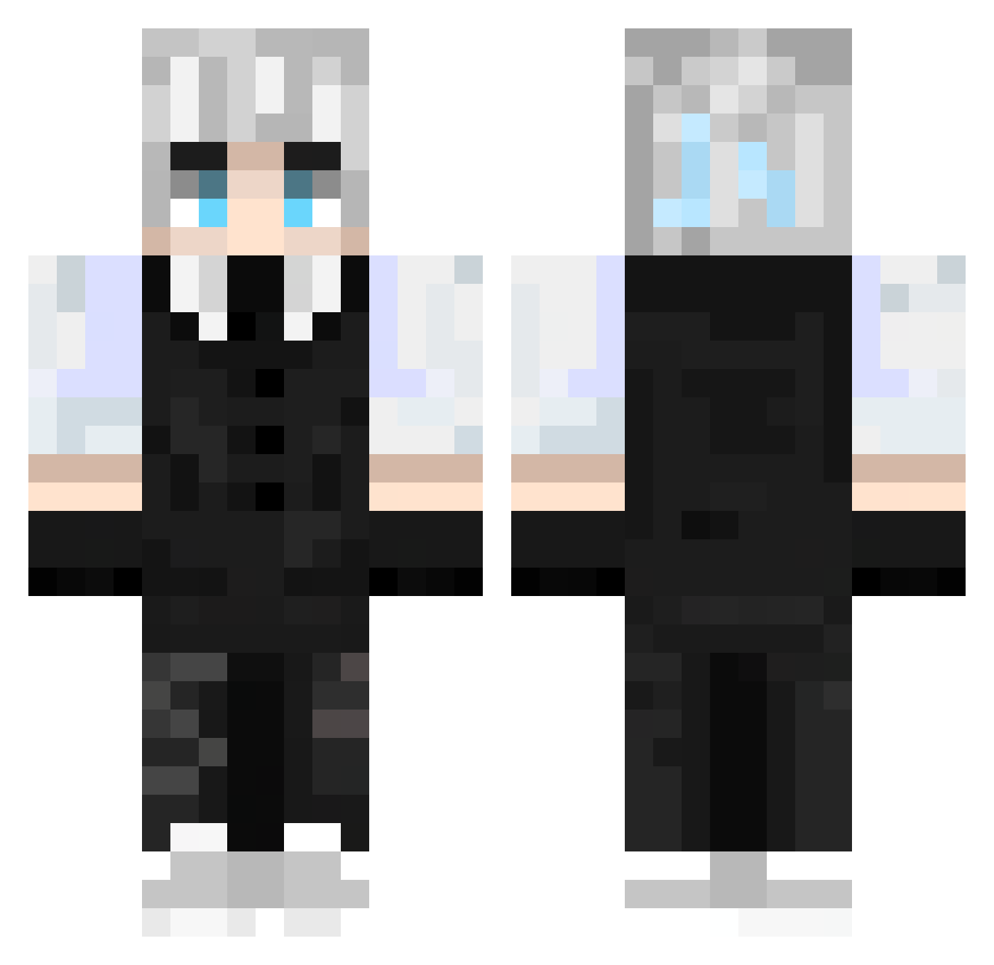 ynDantes Minecraft skin, front and back view