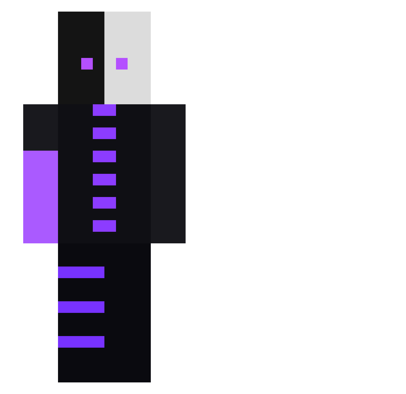ItzSedrick Minecraft skin, front and back view
