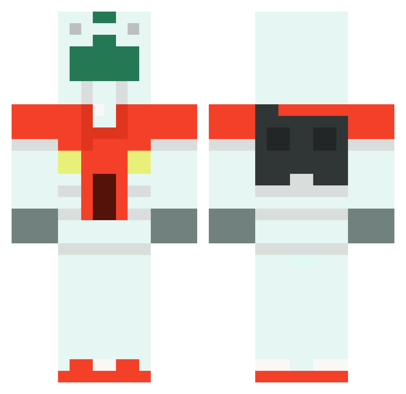 harriot Minecraft skin, front and back view