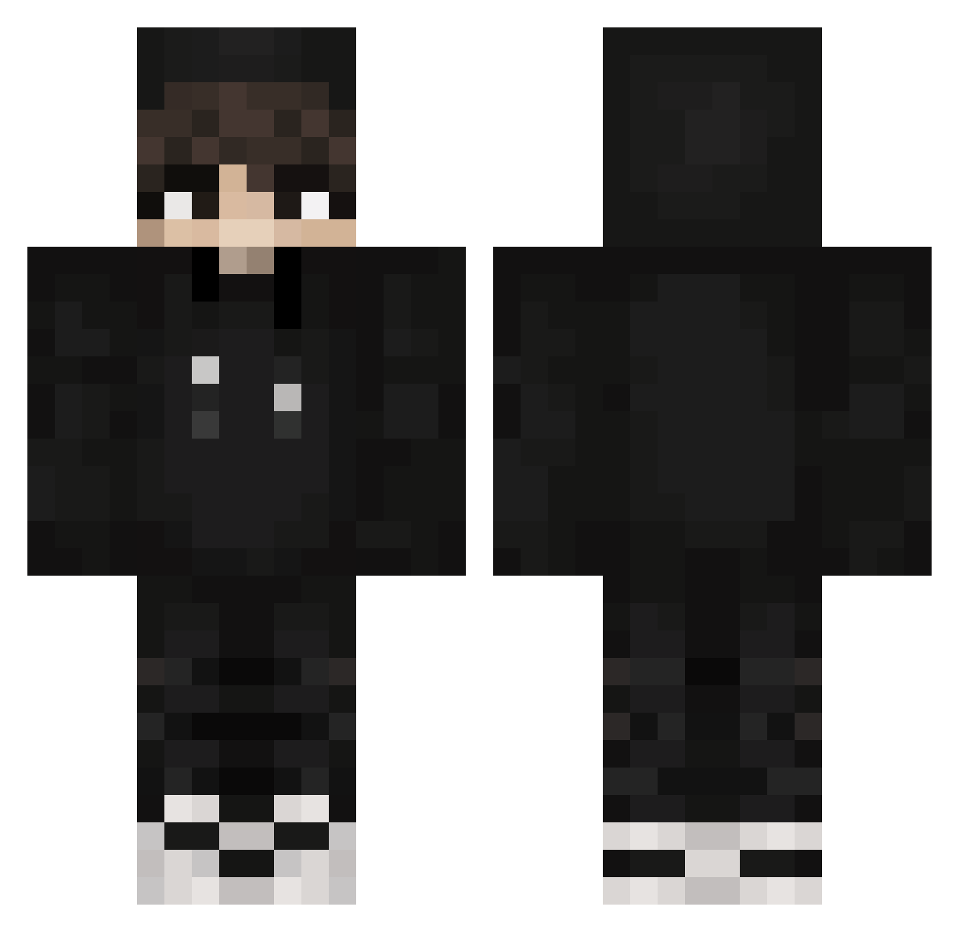 nellsus Minecraft skin, front and back view