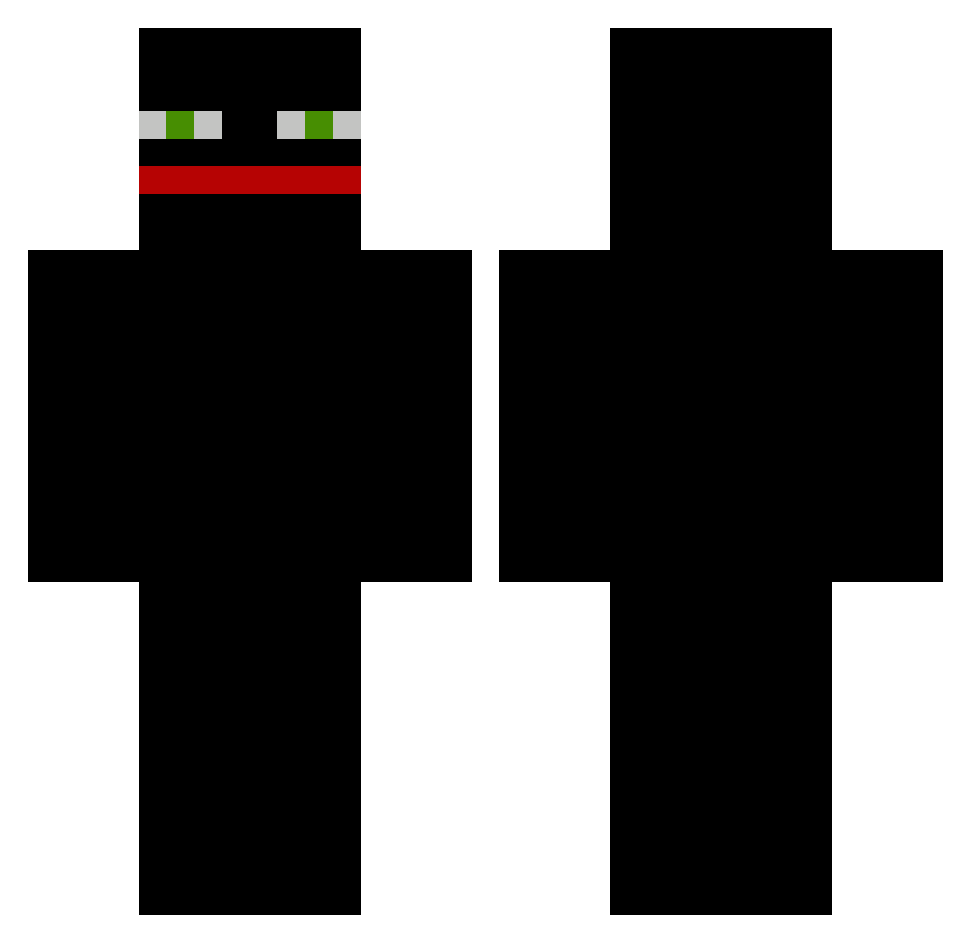 VanAffe Minecraft skin, front and back view
