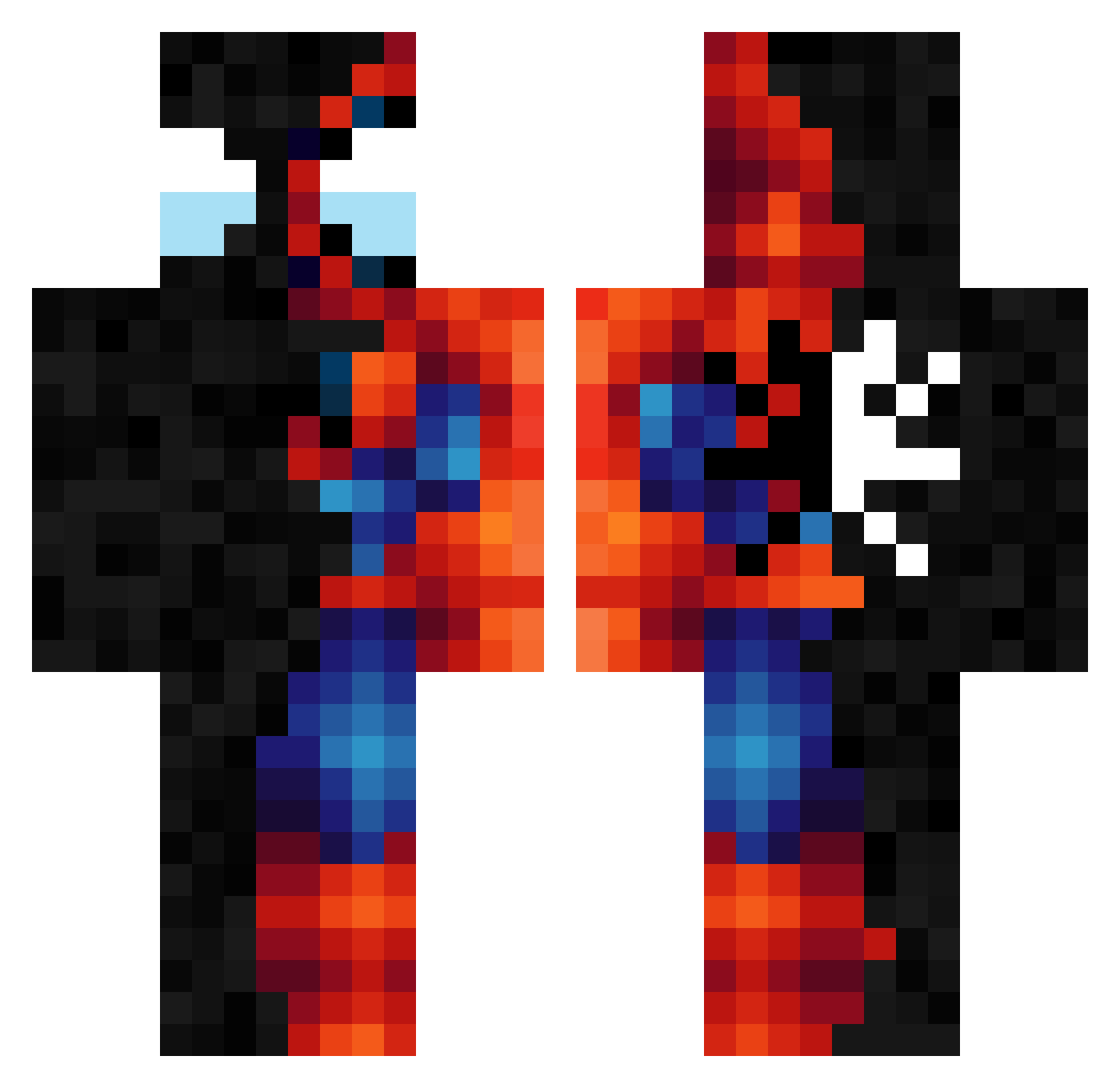 zxr_zx Minecraft skin, front and back view