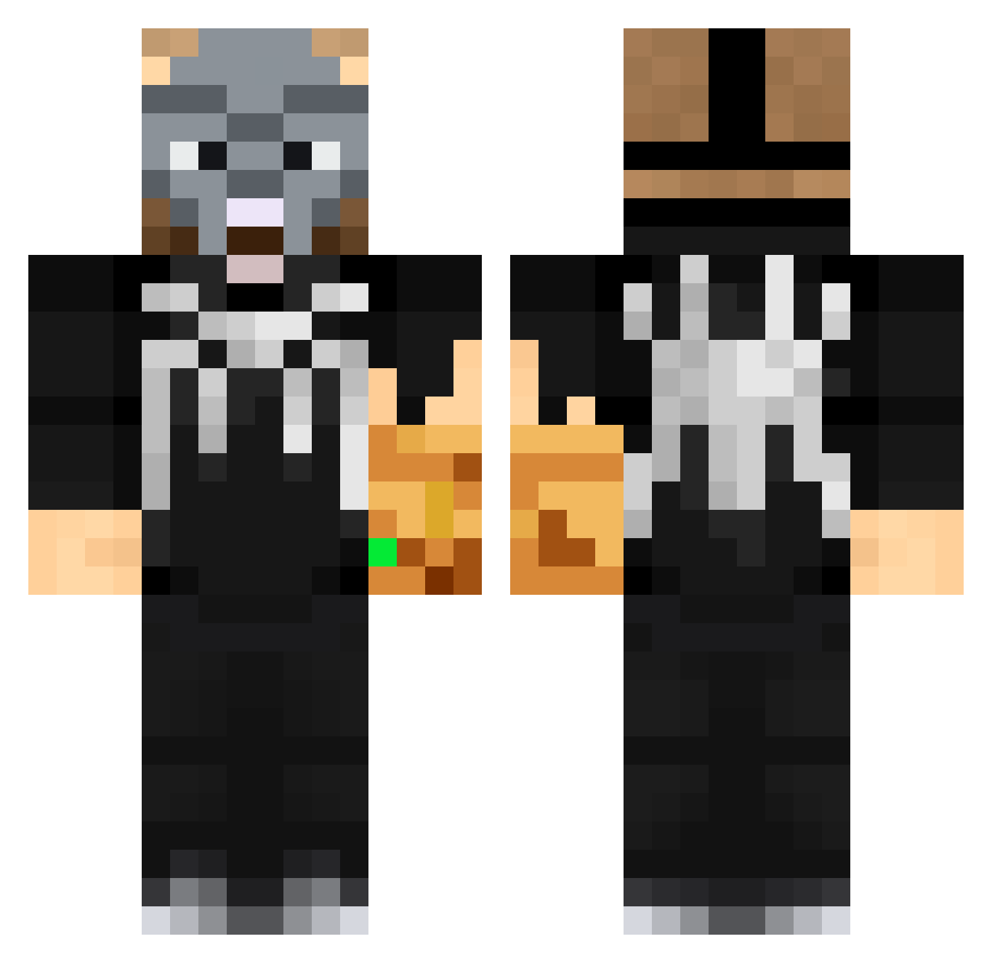 Advez_ Minecraft skin, front and back view