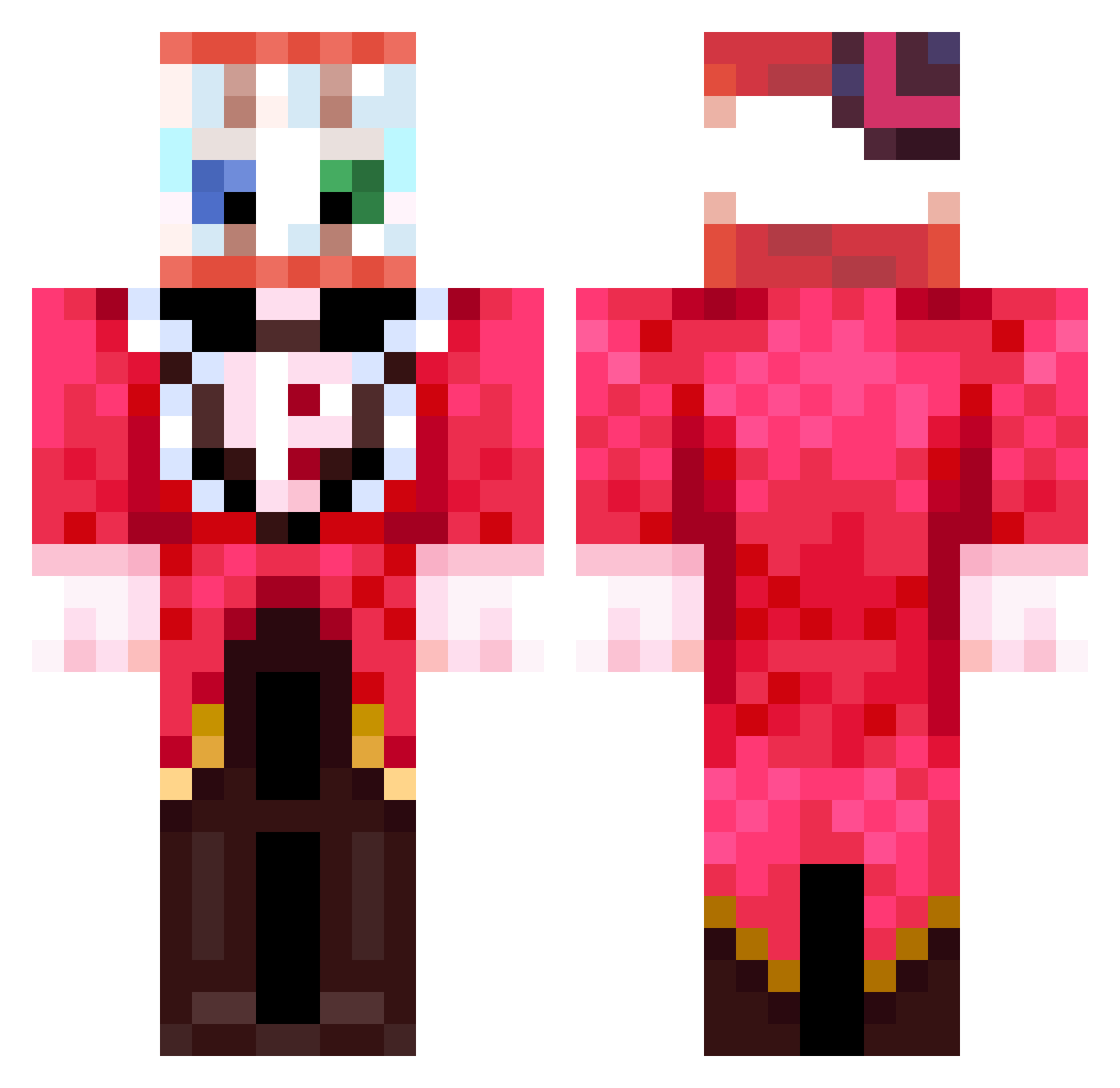 lastofthebugs_ Minecraft skin, front and back view