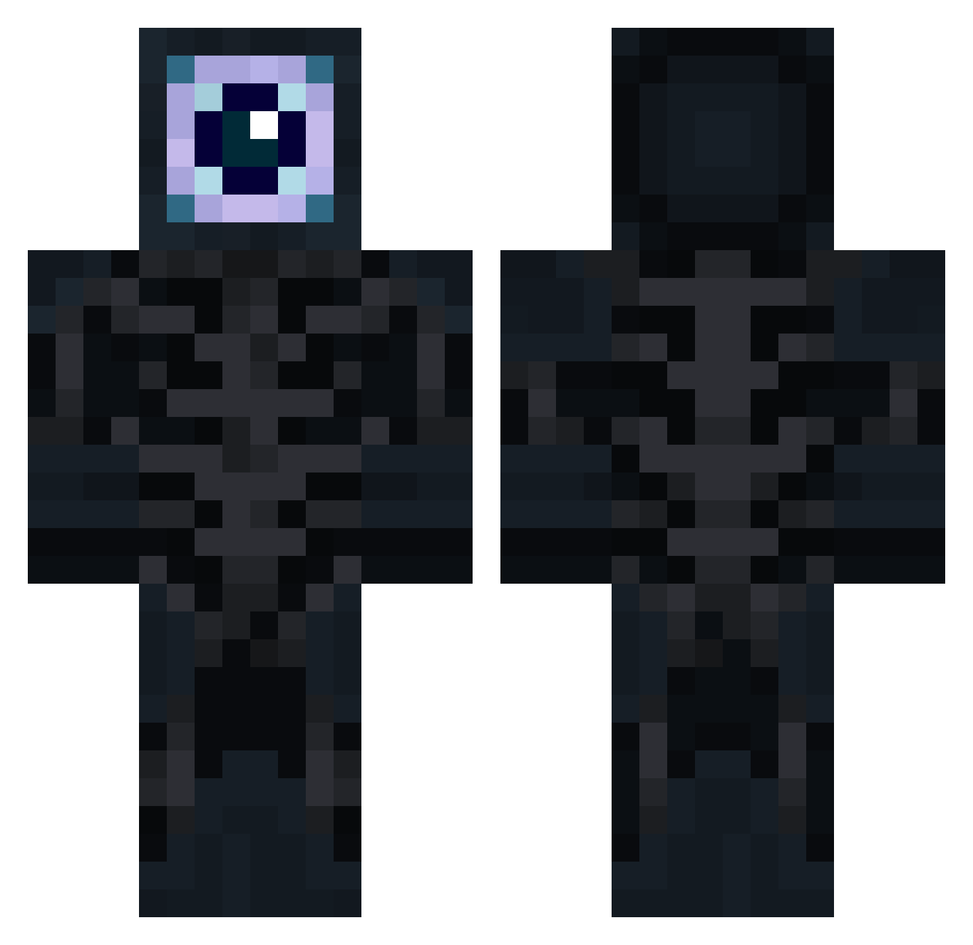 Blidam4348 Minecraft skin, front and back view