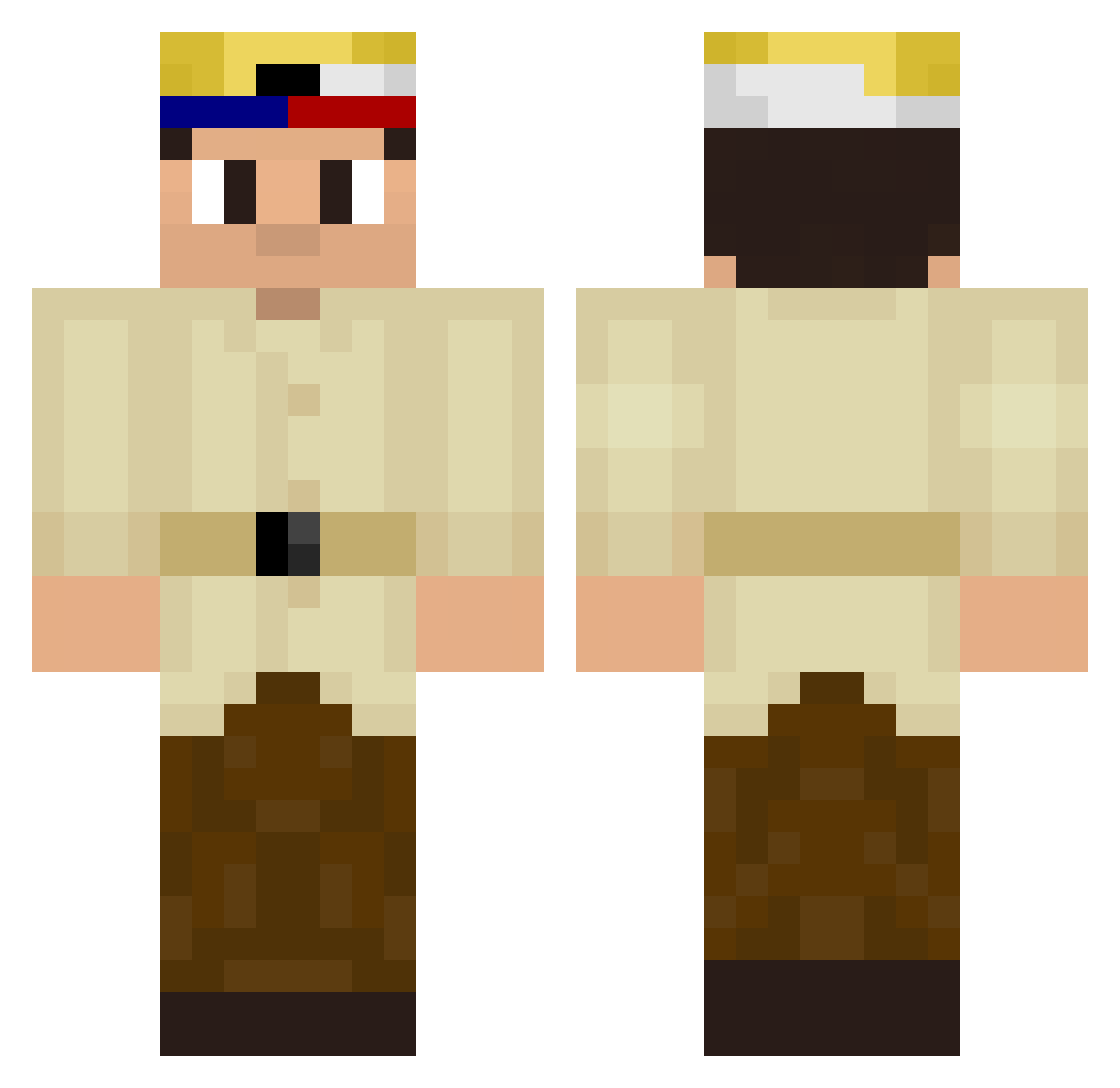 FroggyBoi489 Minecraft skin, front and back view