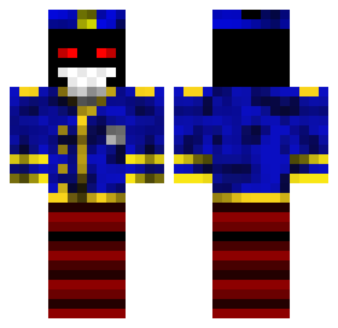 Mika_222 Minecraft skin, front and back view