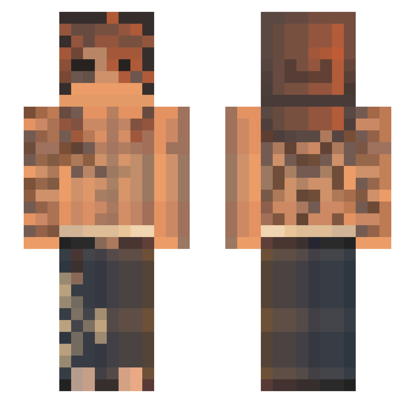 NxToxic Minecraft skin, front and back view