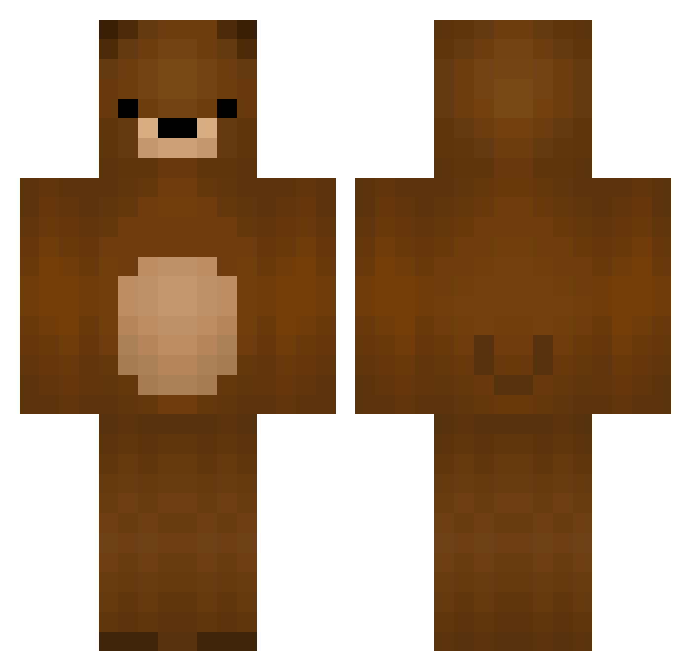 RoronoaSC Minecraft skin, front and back view