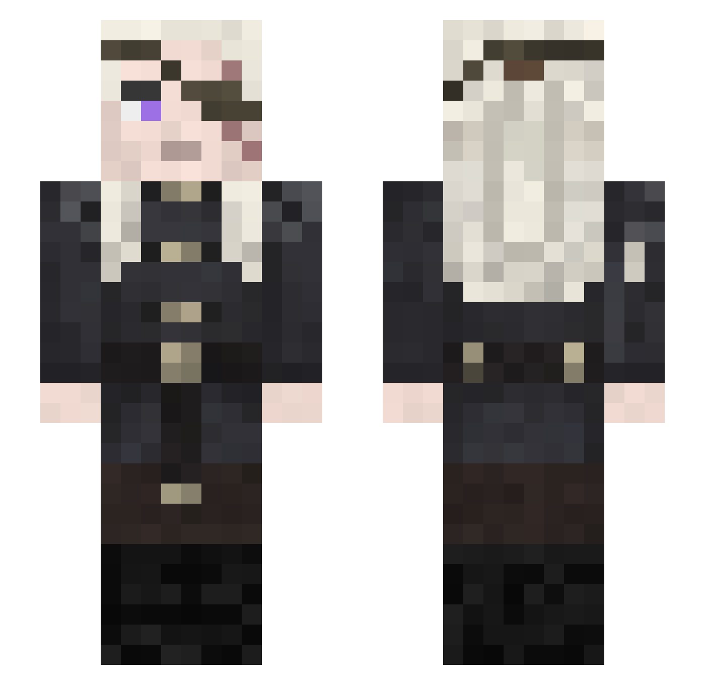 Byujix Minecraft skin, front and back view