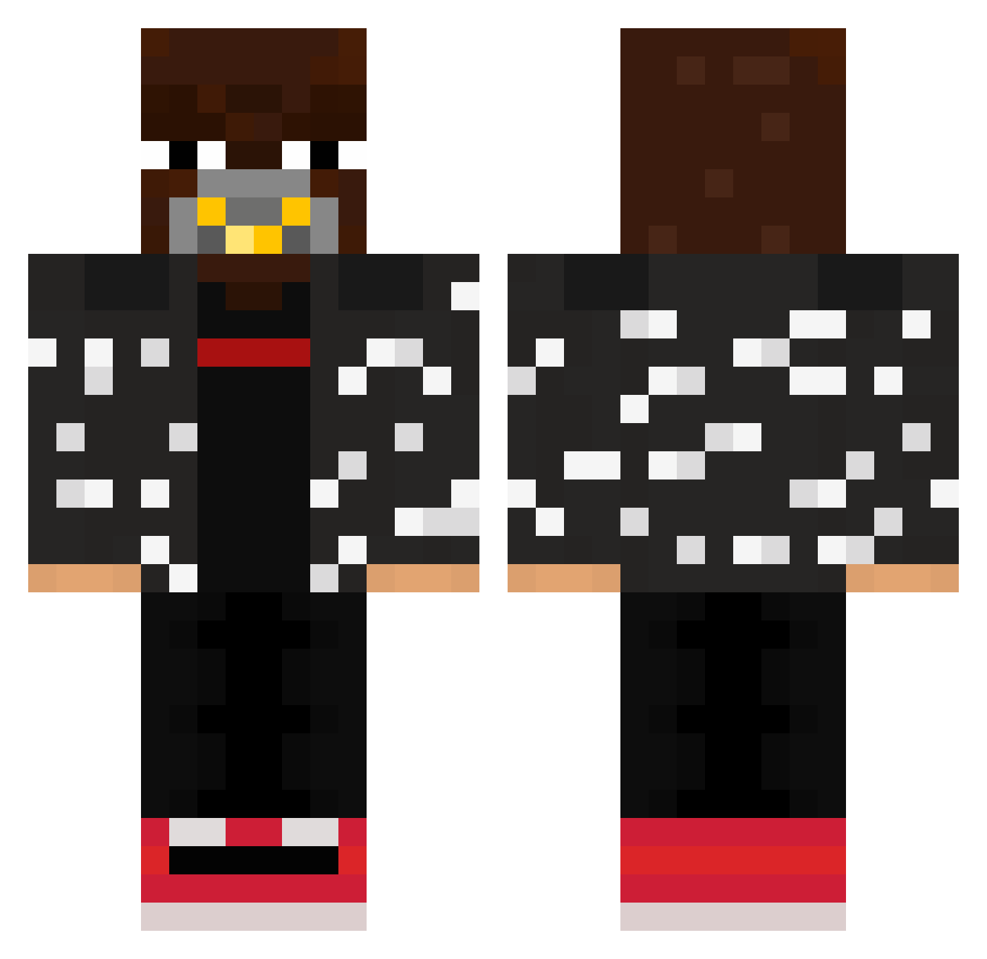 CapoToro Minecraft skin, front and back view