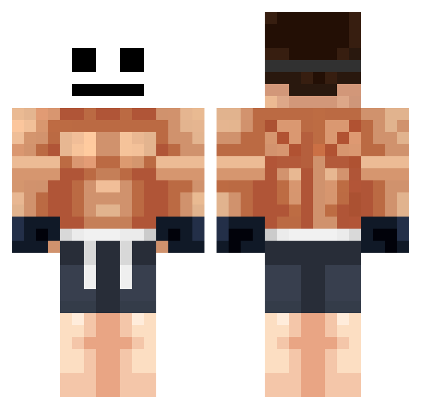 Spo0ker Minecraft skin, front and back view