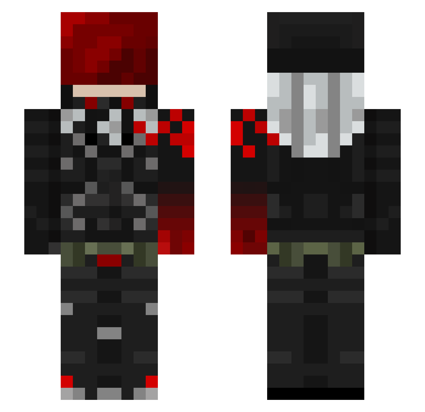 daunIpups Minecraft skin, front and back view