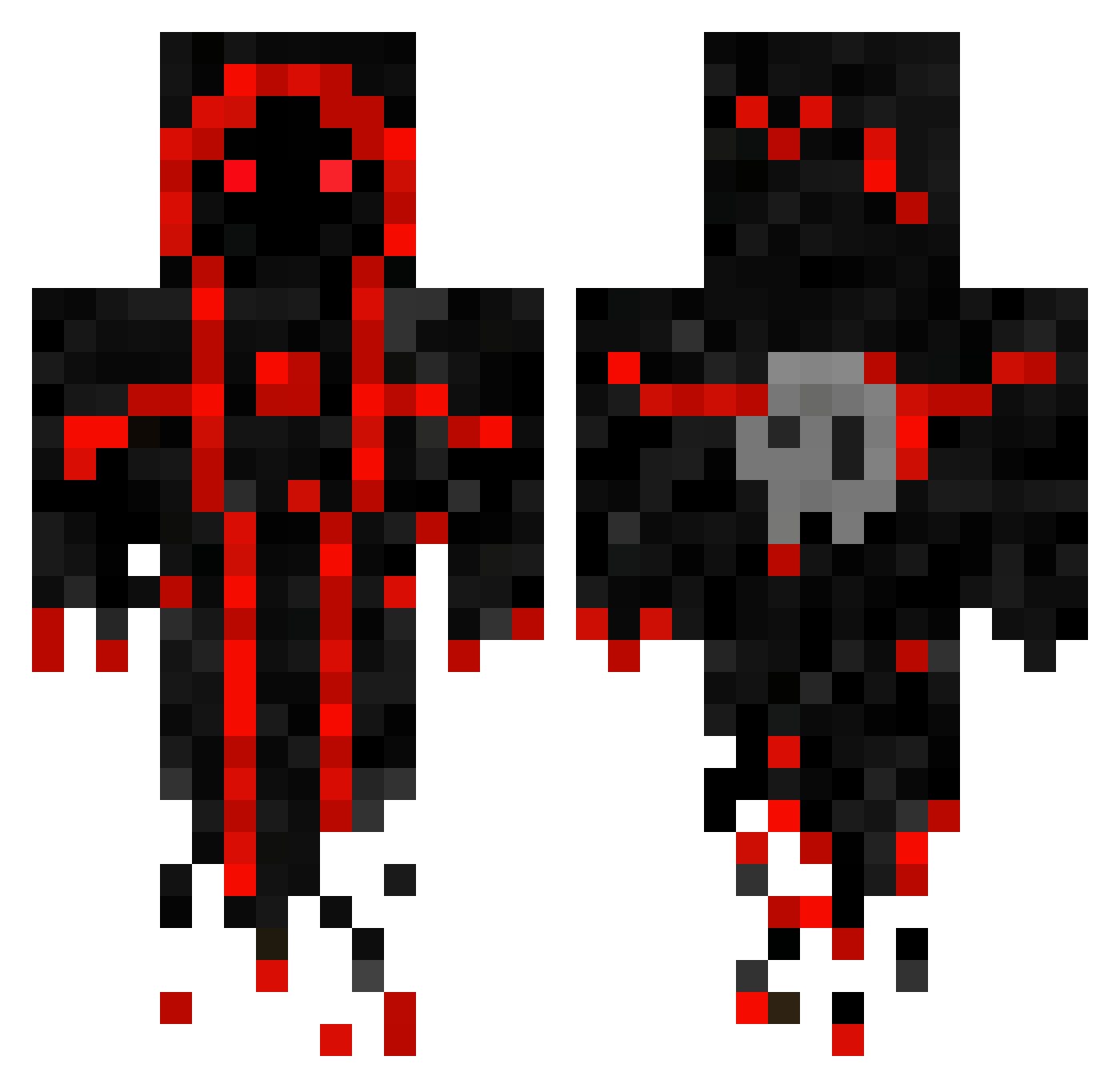 CharlieGoat6498 Minecraft skin, front and back view