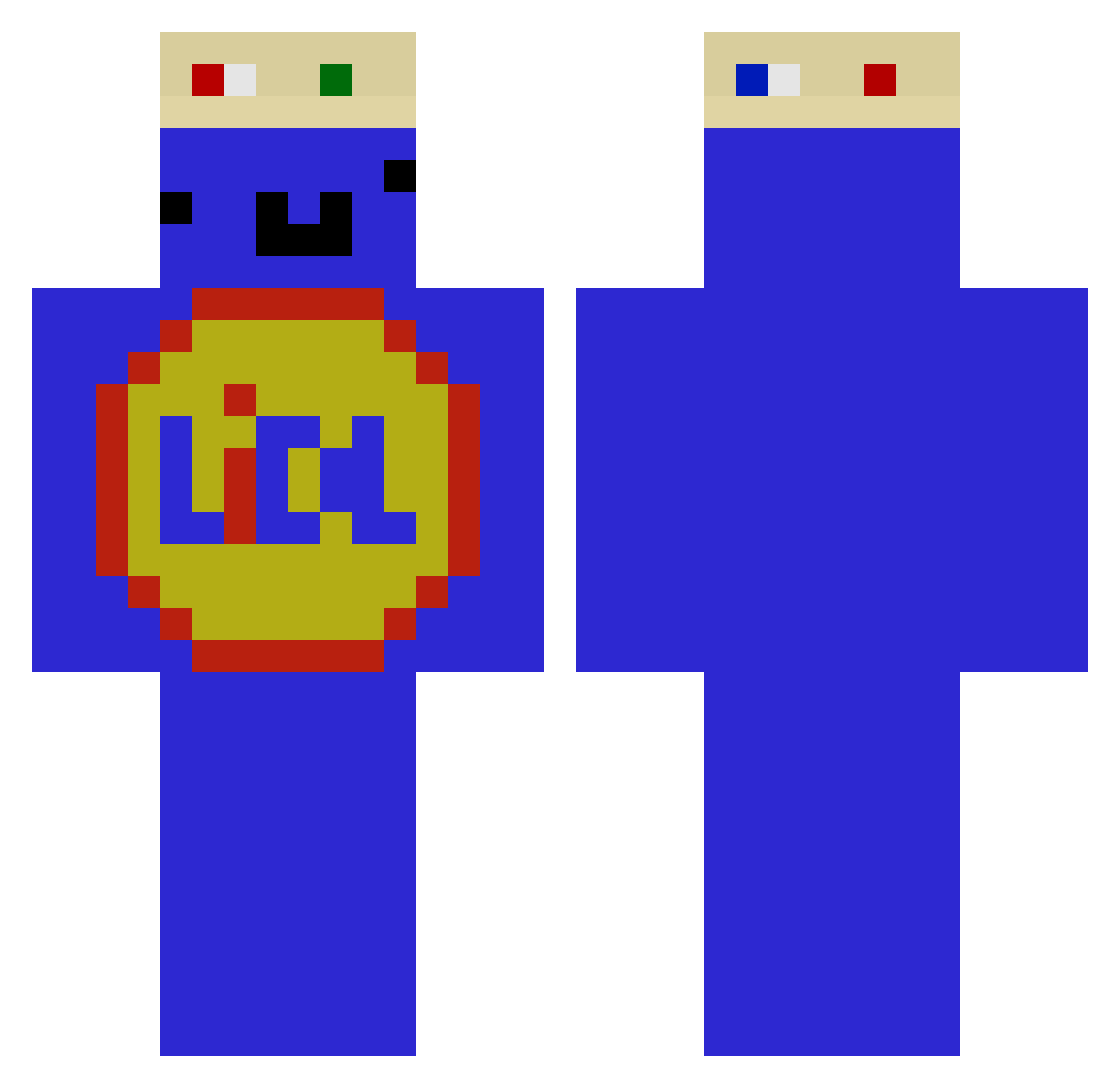 mintyxyx Minecraft skin, front and back view