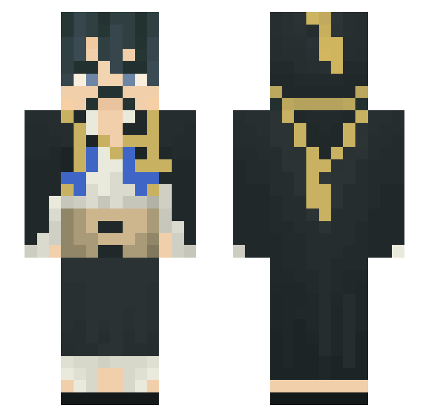 Polleen Minecraft skin, front and back view