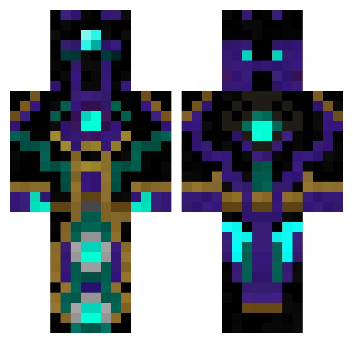 Grayman412 Minecraft skin, front and back view
