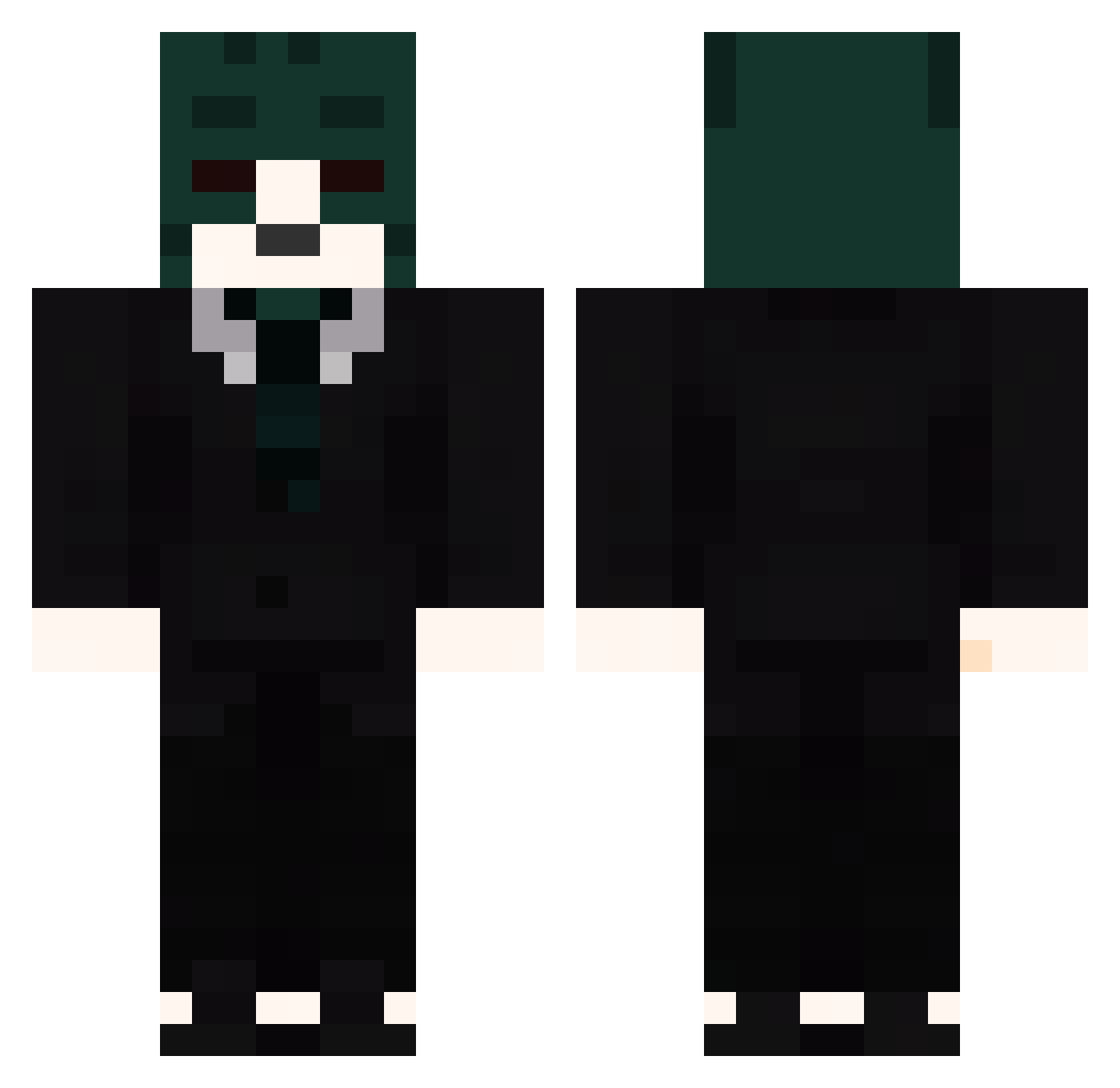 skibidisignal Minecraft skin, front and back view