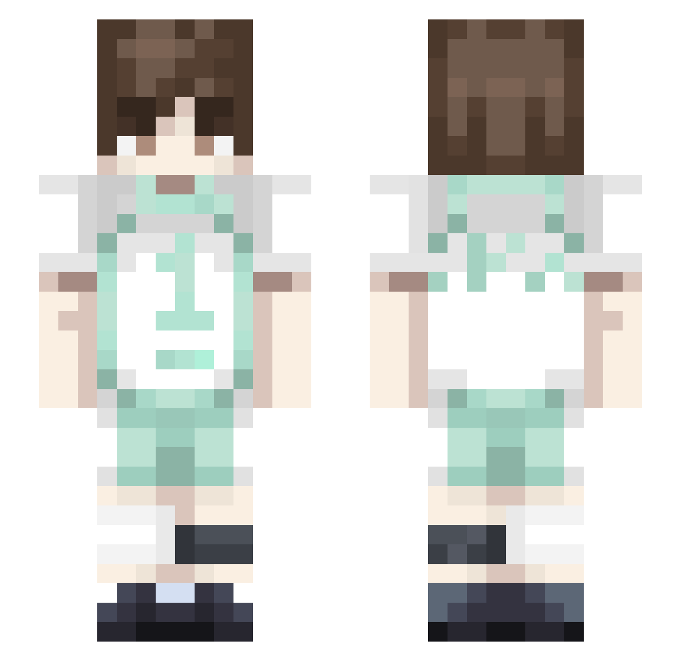 baconehruim Minecraft skin, front and back view