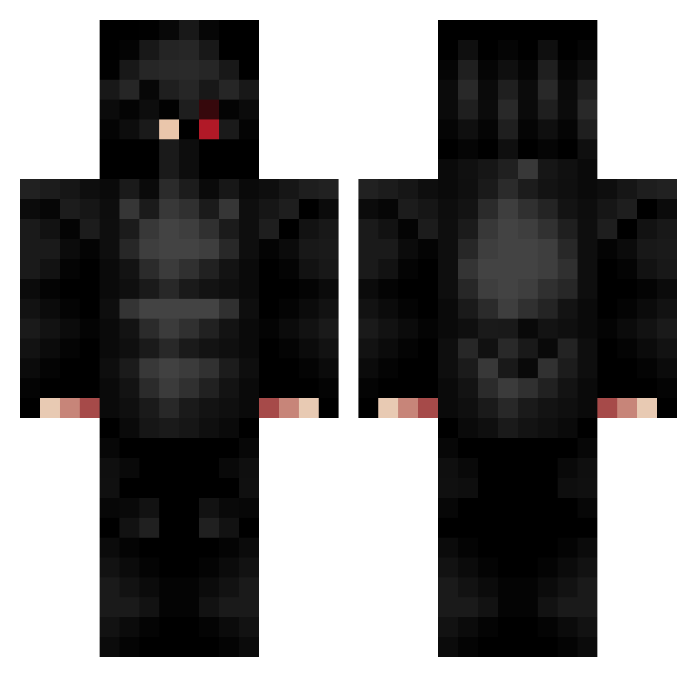 Turqtion Minecraft skin, front and back view