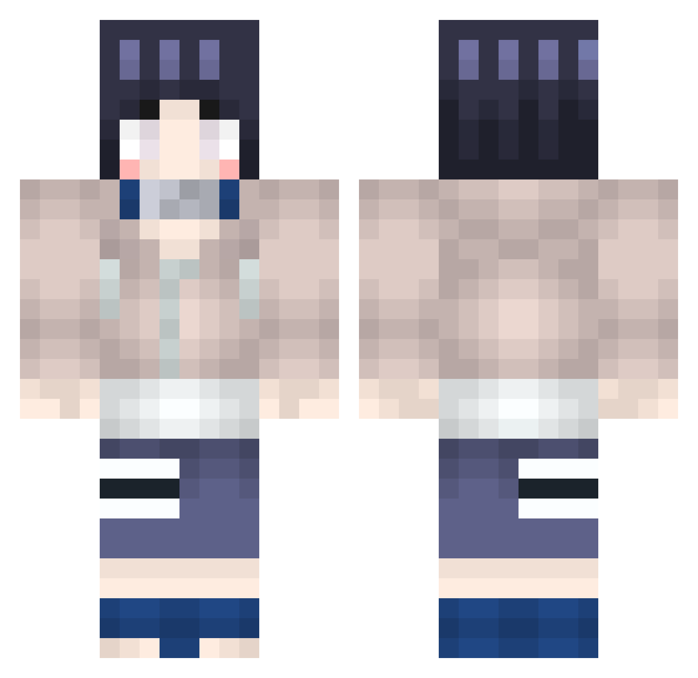 T1379 Minecraft skin, front and back view