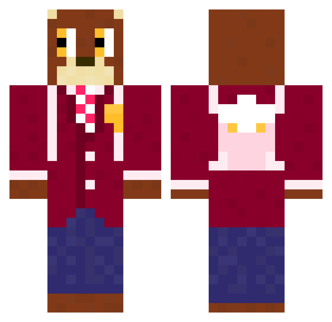 cpromis Minecraft skin, front and back view