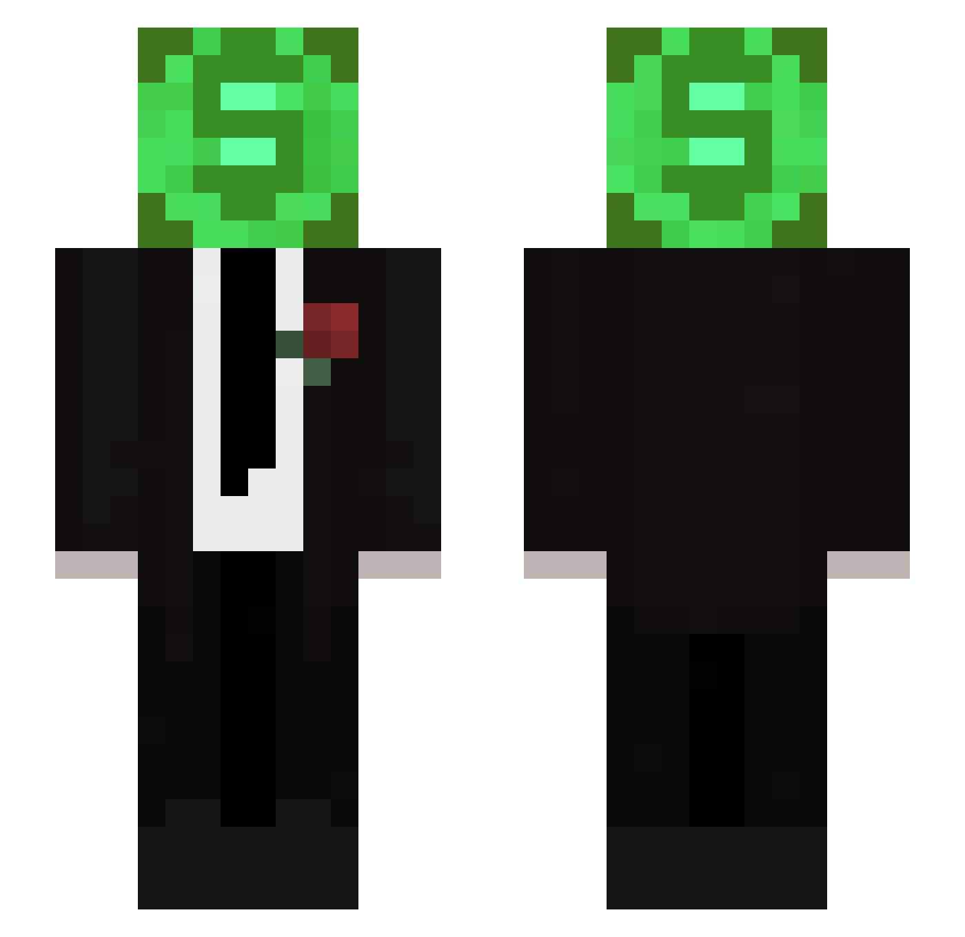 sublease Minecraft skin, front and back view