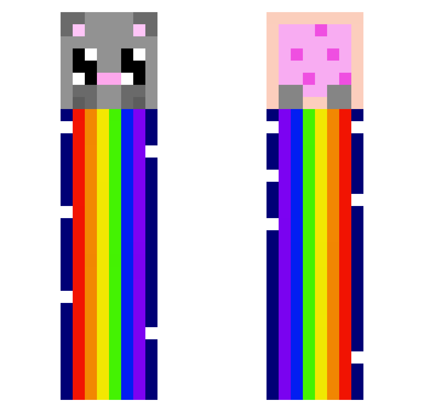 Qboy202 Minecraft skin, front and back view