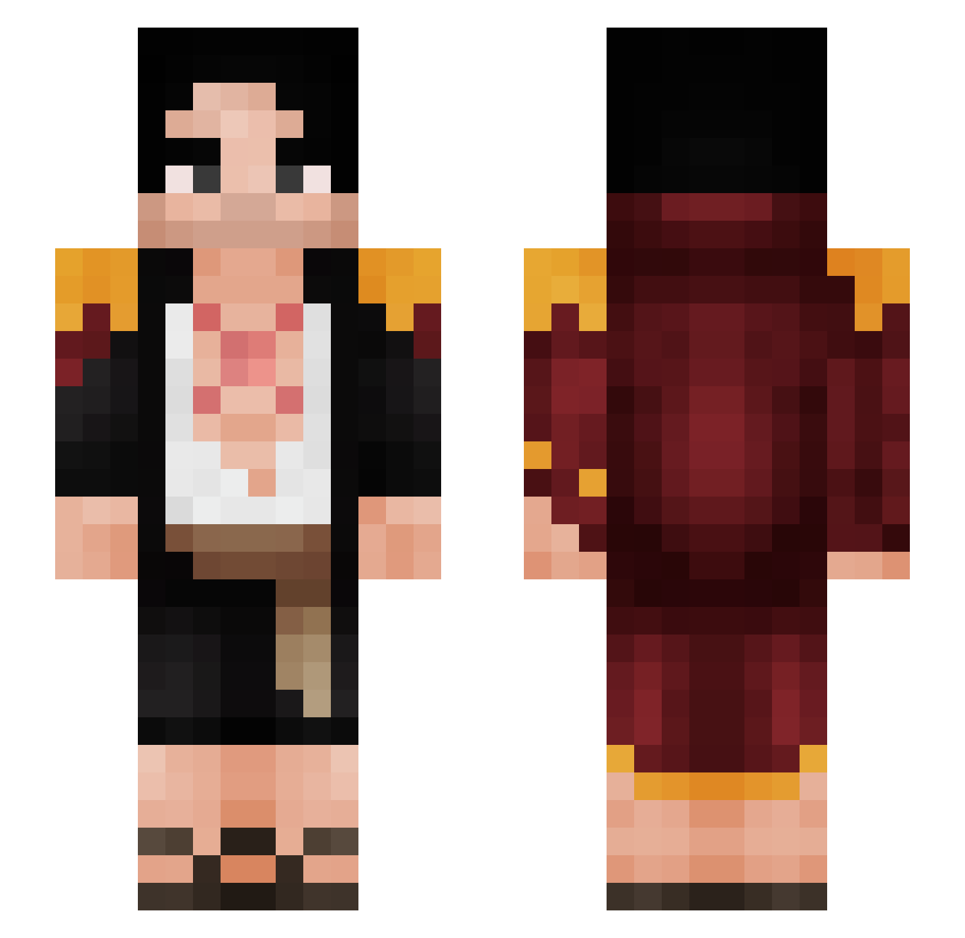Copper16_ Minecraft skin, front and back view