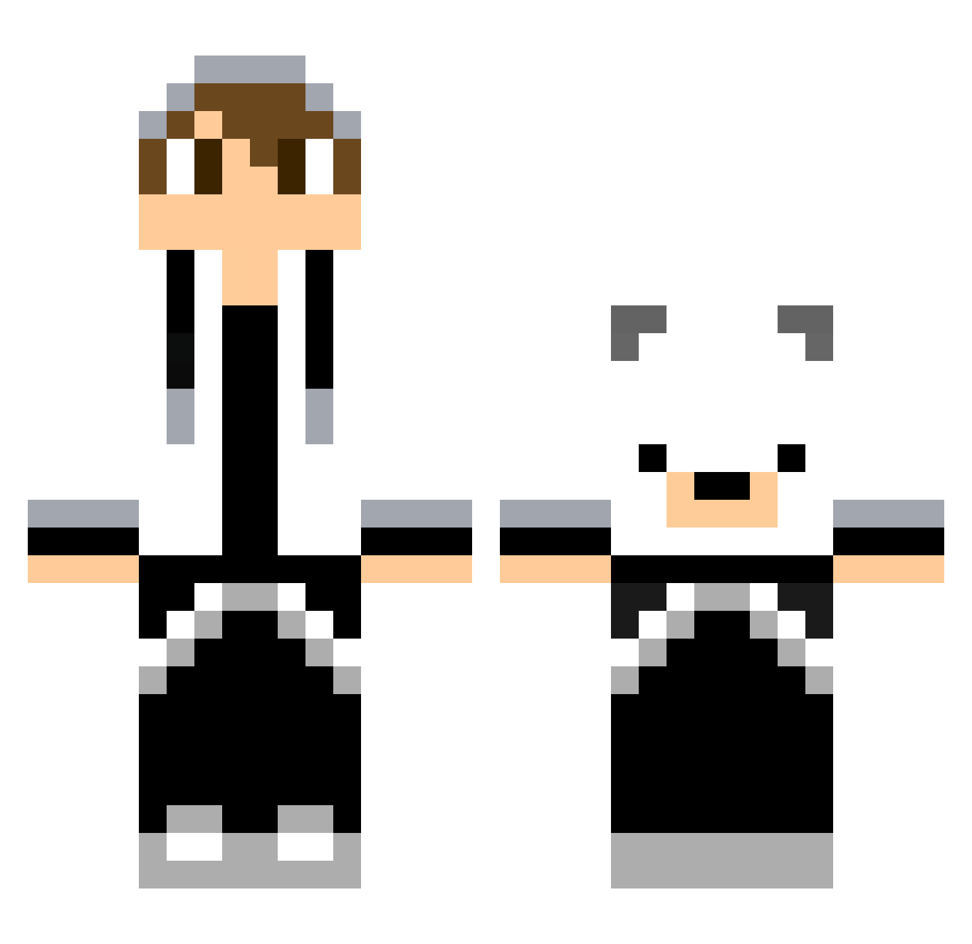 raindropsonme Minecraft skin, front and back view