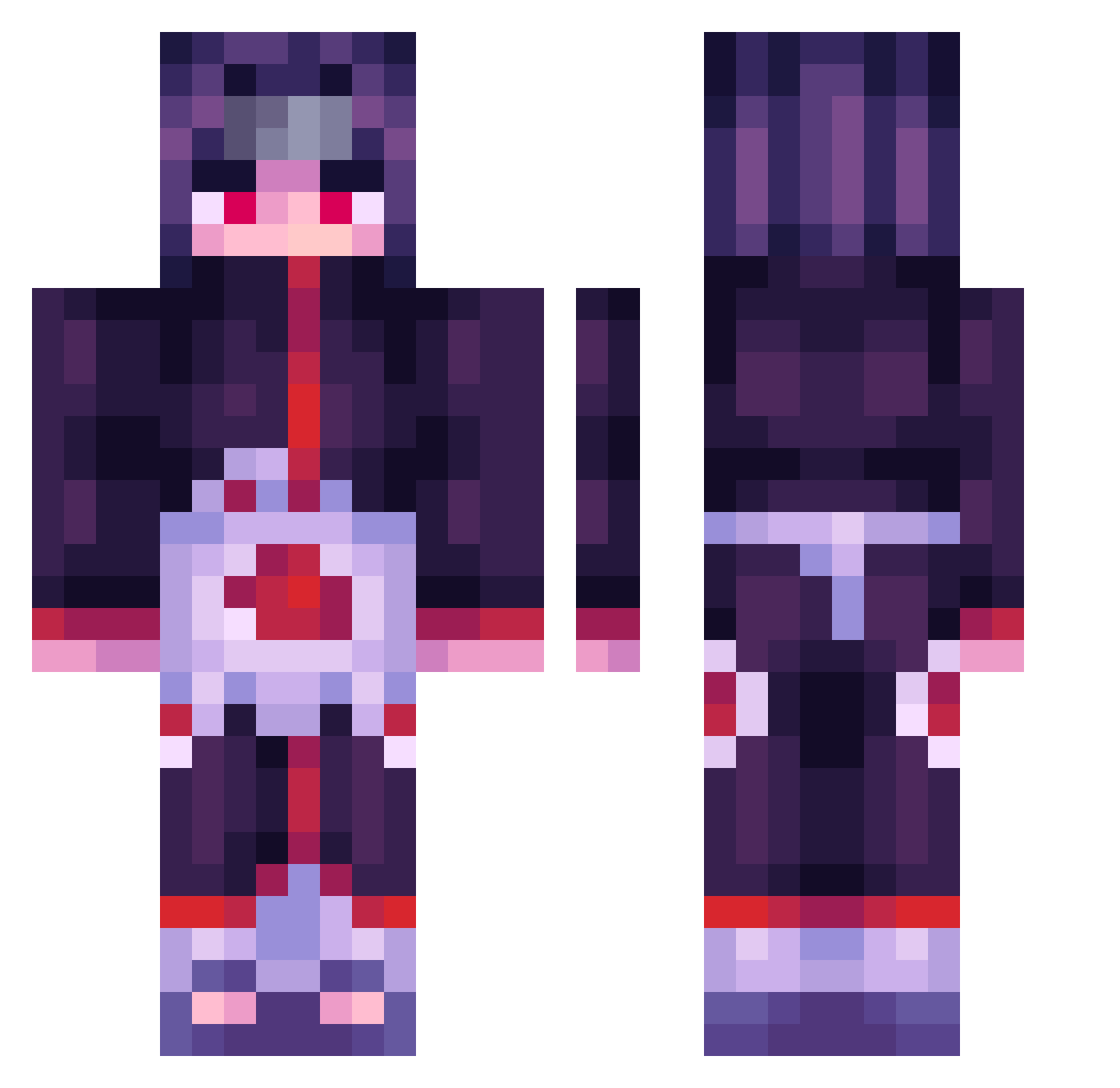 SchopseJunior Minecraft skin, front and back view