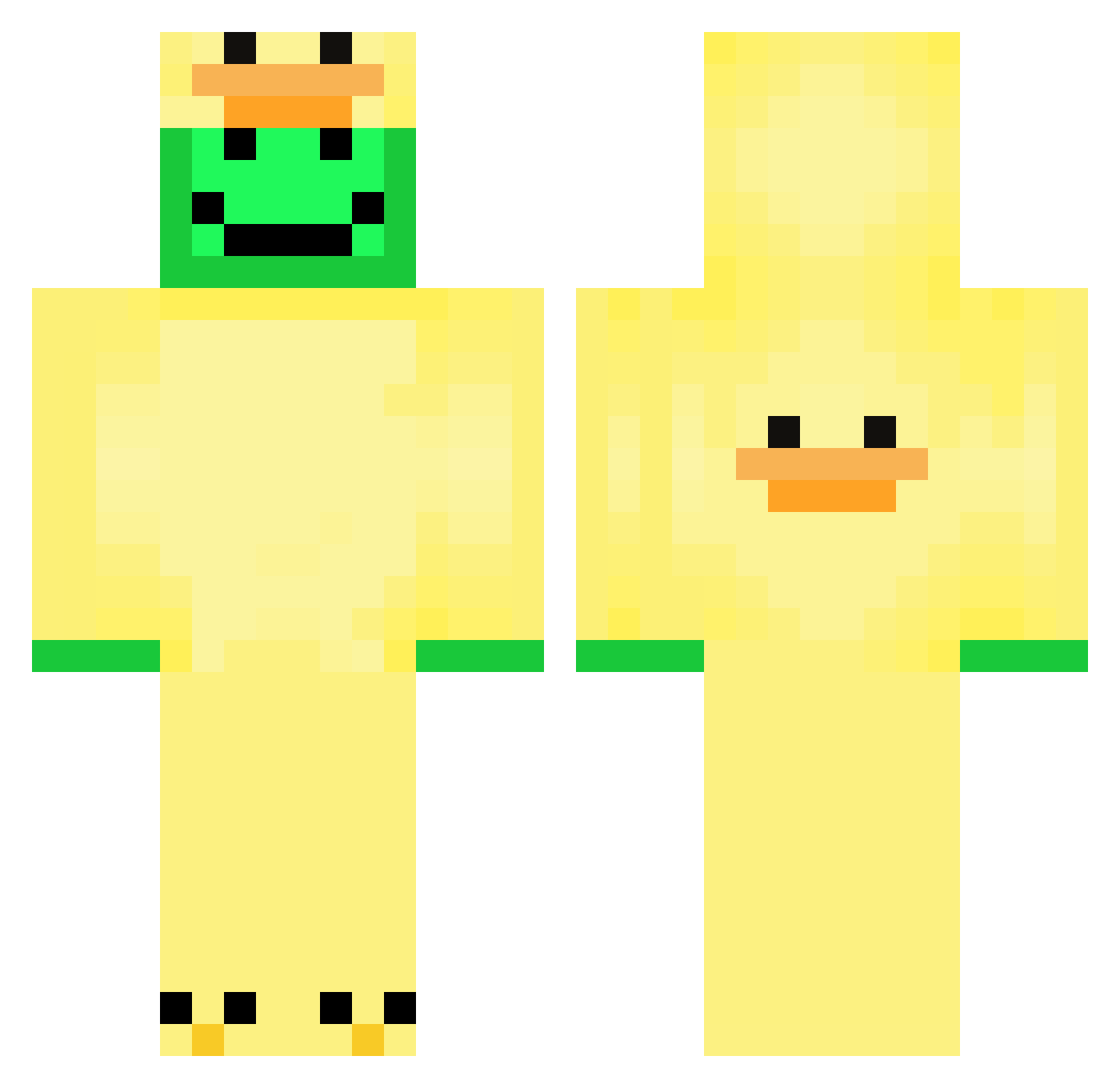 minerty0 Minecraft skin, front and back view