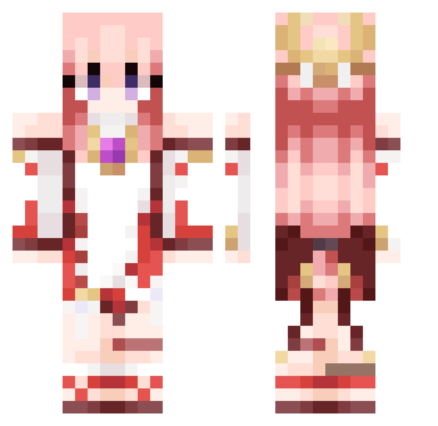 minglolww Minecraft skin, front and back view