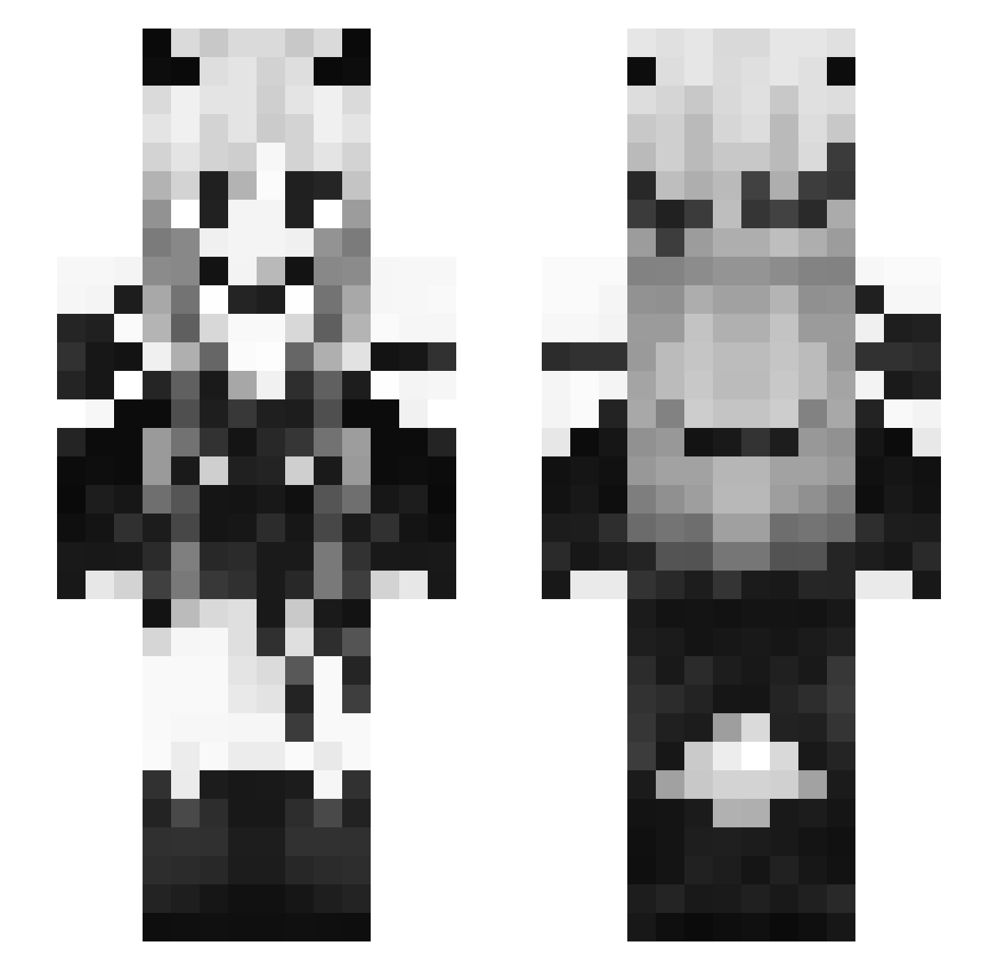 RingCrepper Minecraft skin, front and back view