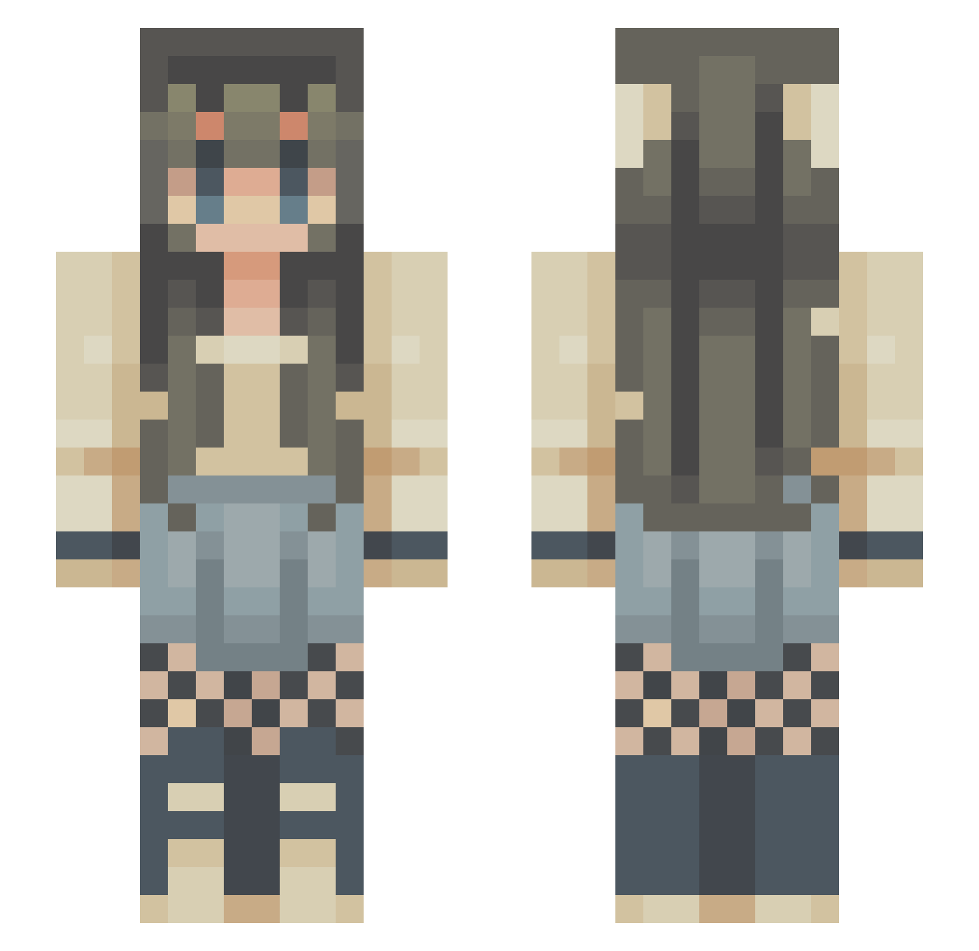 vZarii Minecraft skin, front and back view