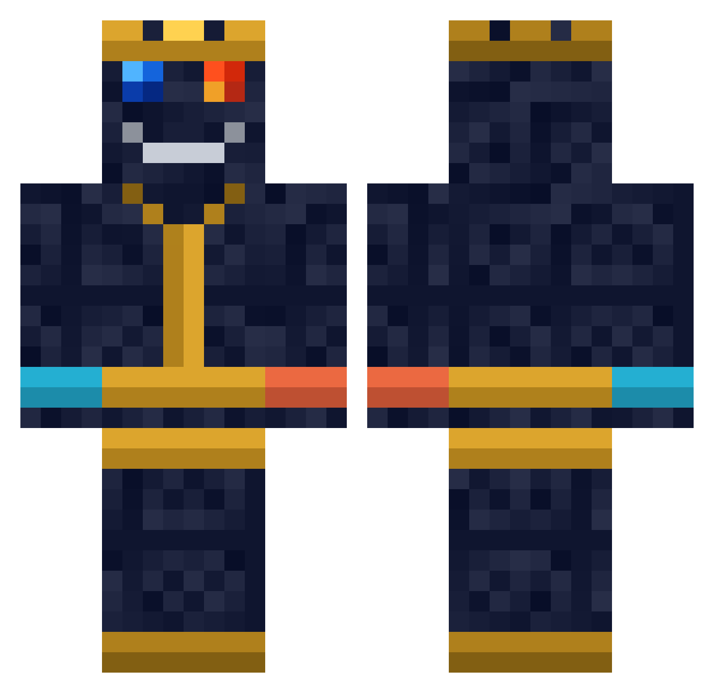 Draven_12 Minecraft skin, front and back view