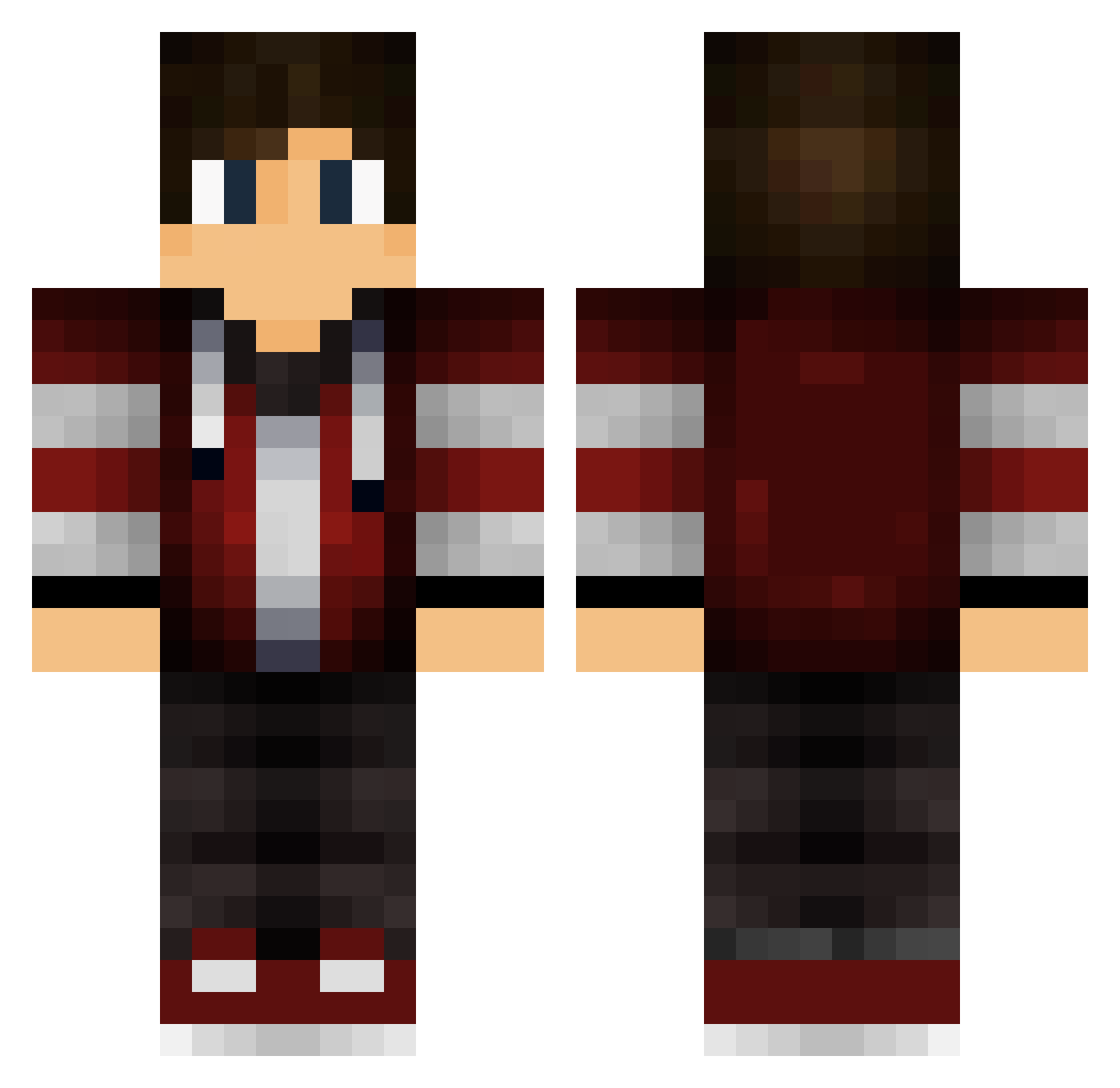 rept Minecraft skin, front and back view