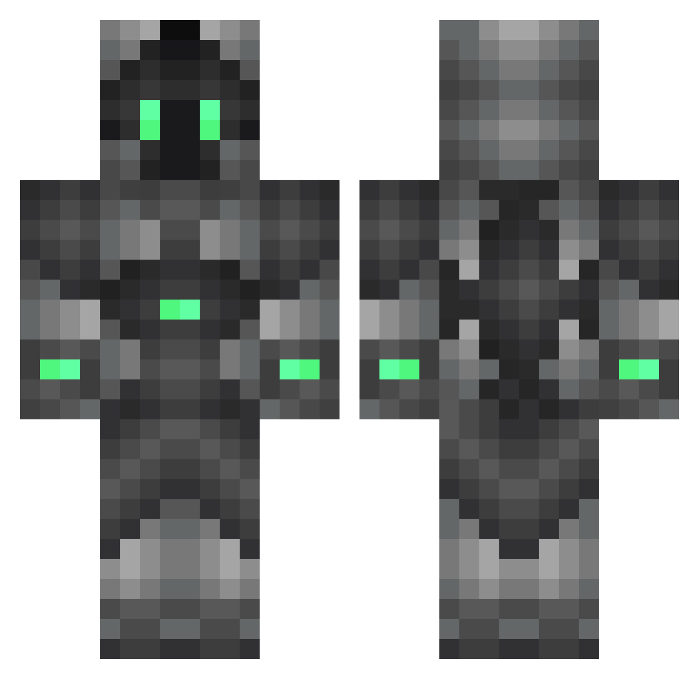 xSailor Minecraft skin, front and back view