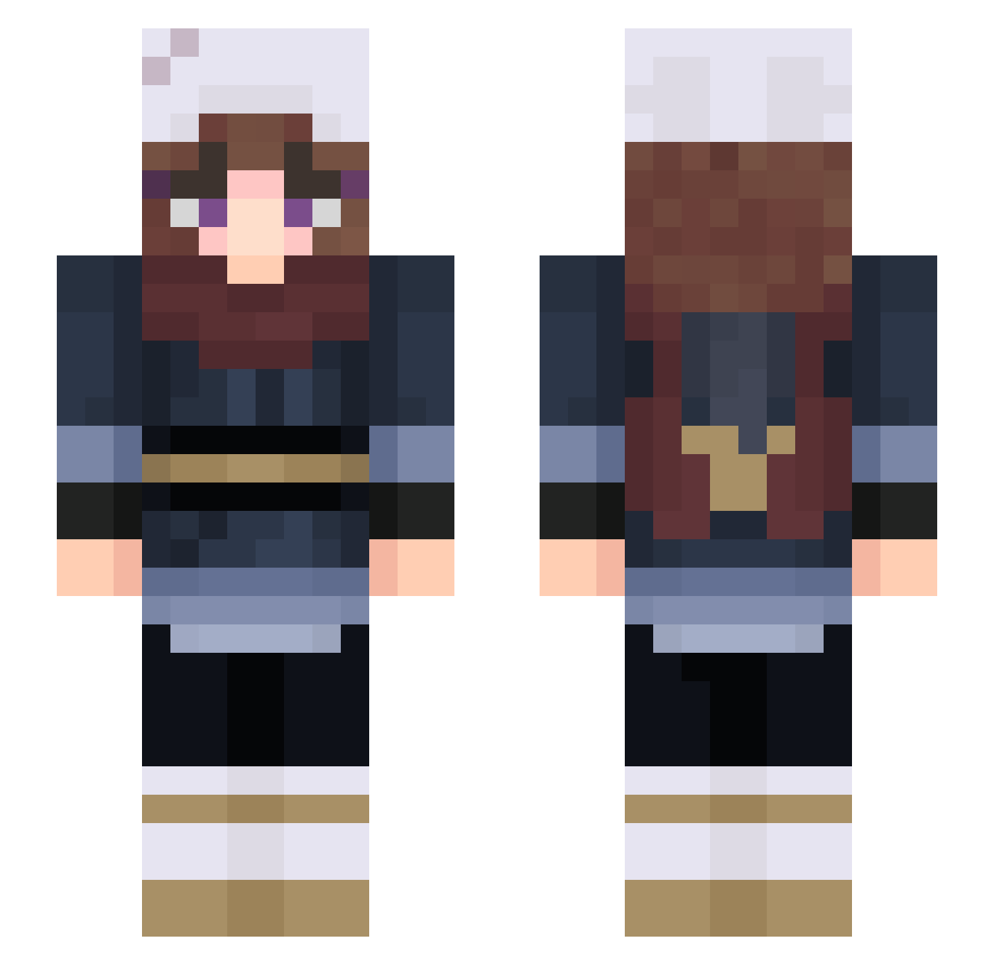 EnLZERO Minecraft skin, front and back view