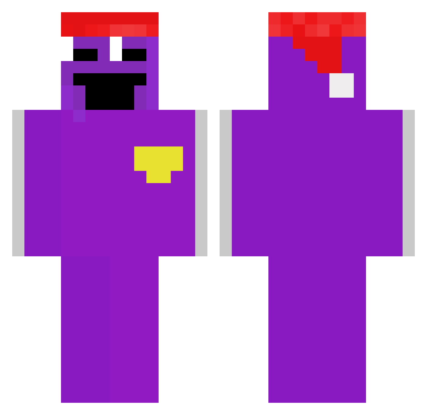 guiliamafton Minecraft skin, front and back view