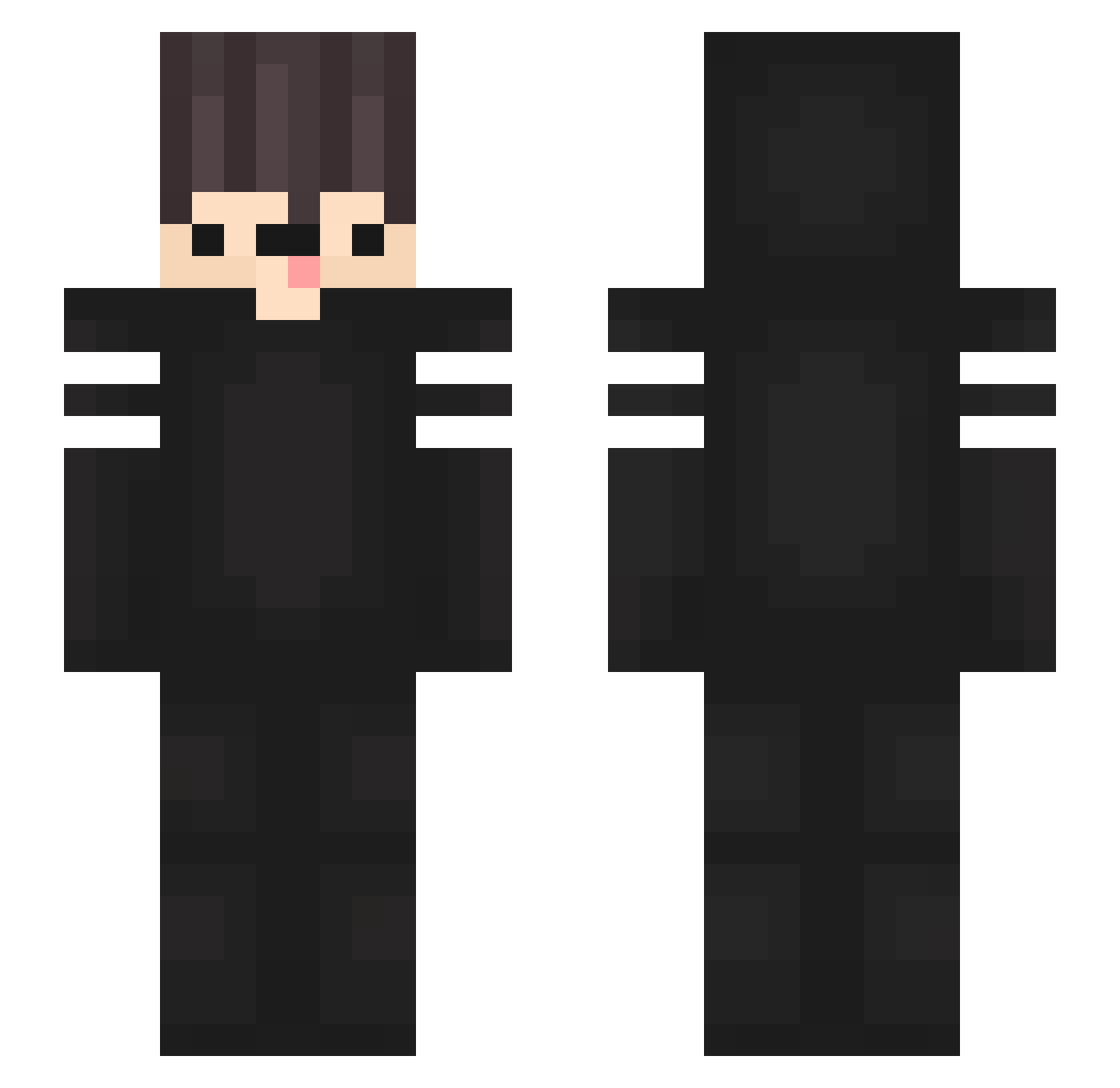 RusseOP Minecraft skin, front and back view