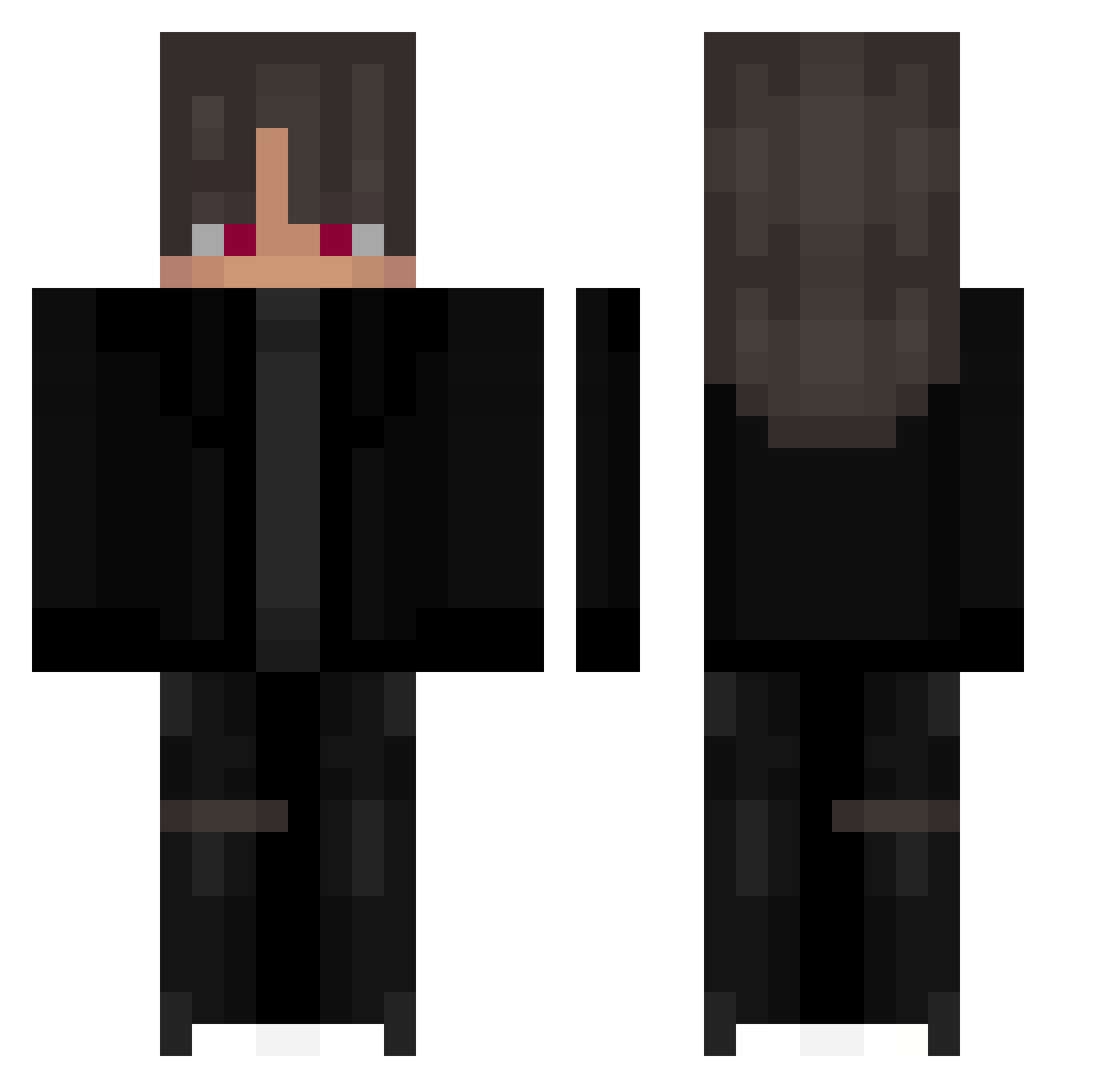 NicariusGilmore Minecraft skin, front and back view