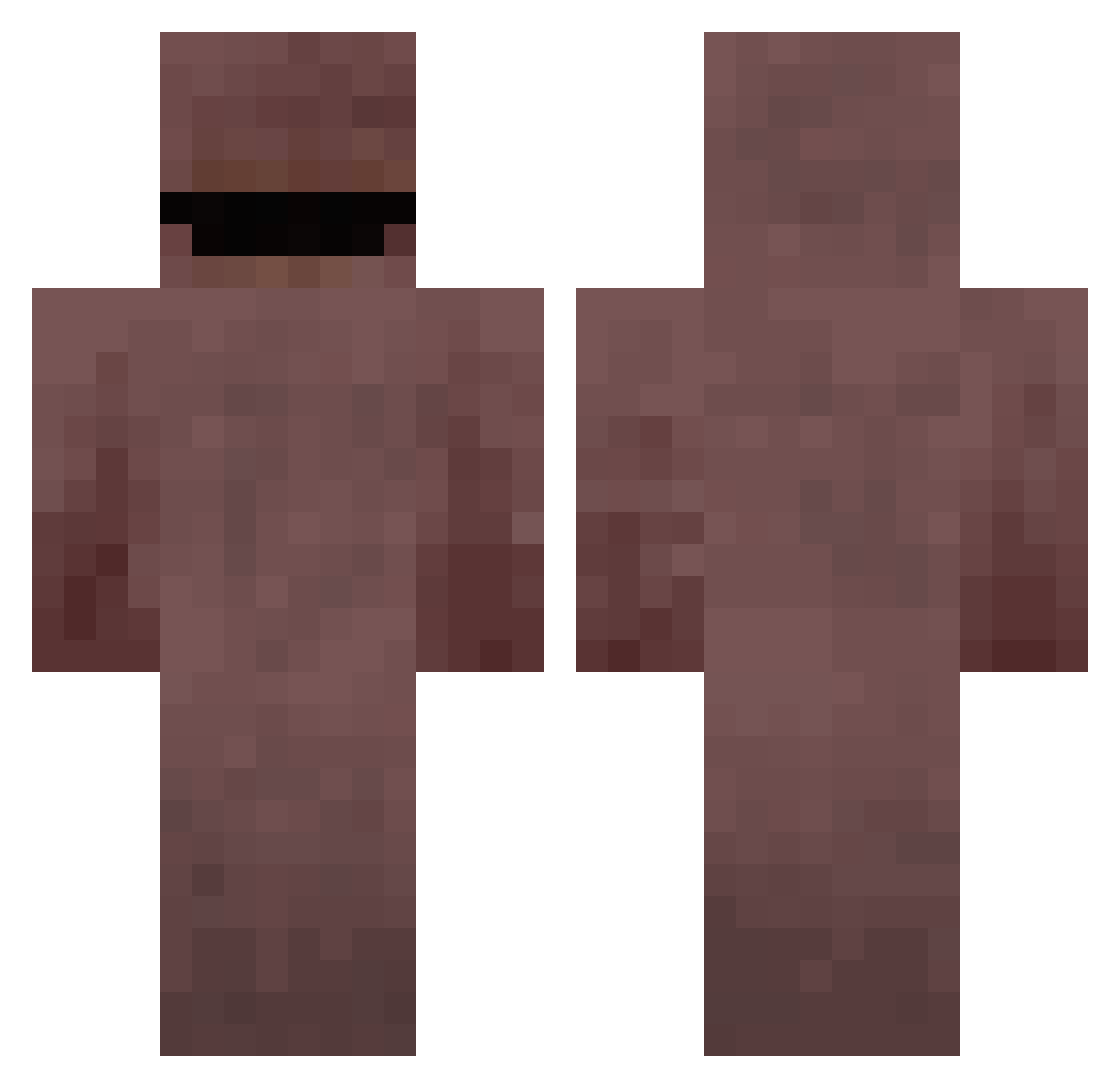 iMulch Minecraft skin, front and back view