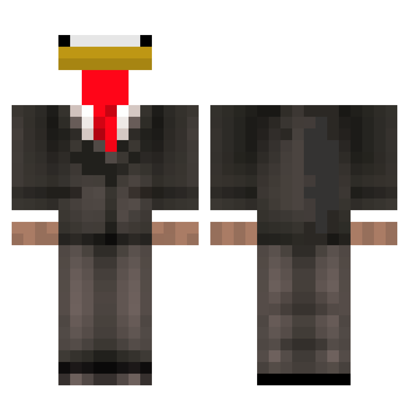 mtjkutila Minecraft skin, front and back view