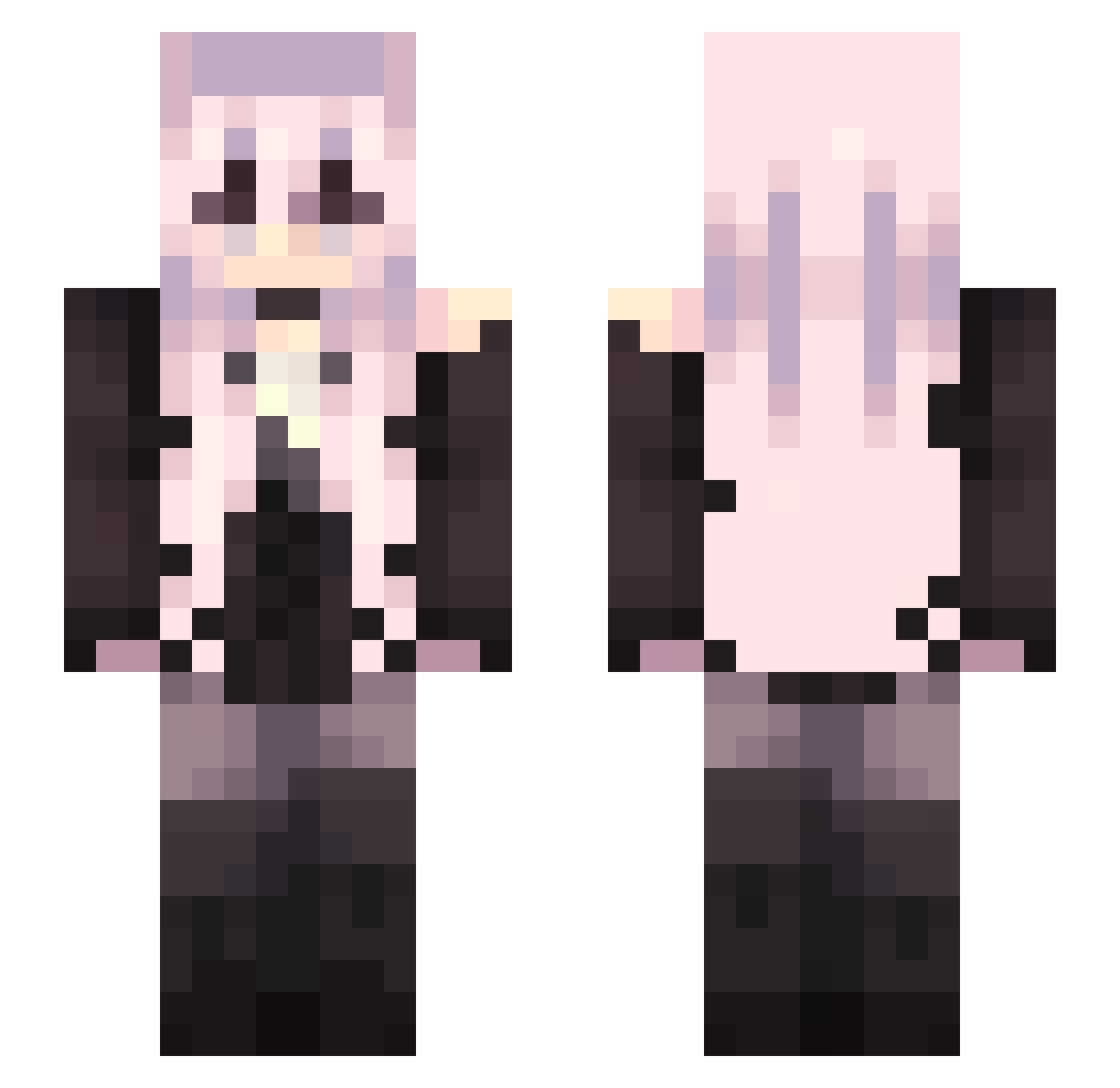 itslyniiee Minecraft skin, front and back view