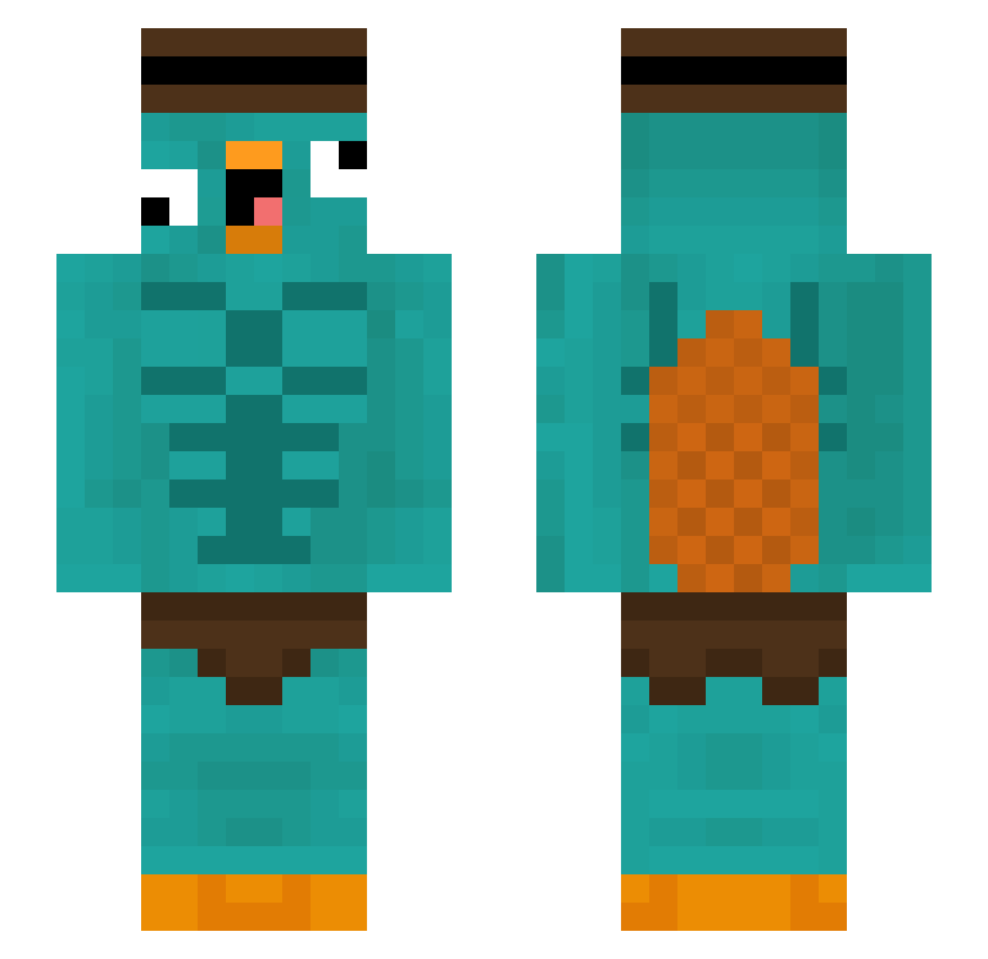 Jqshua_ Minecraft skin, front and back view