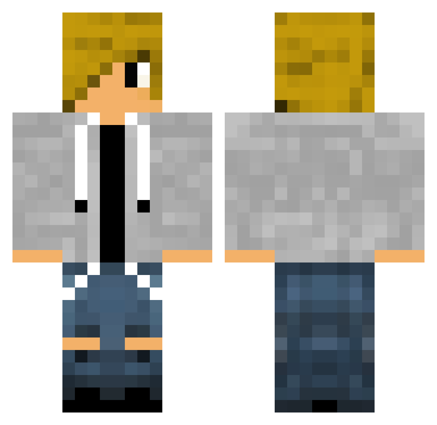 Winged Minecraft skin, front and back view